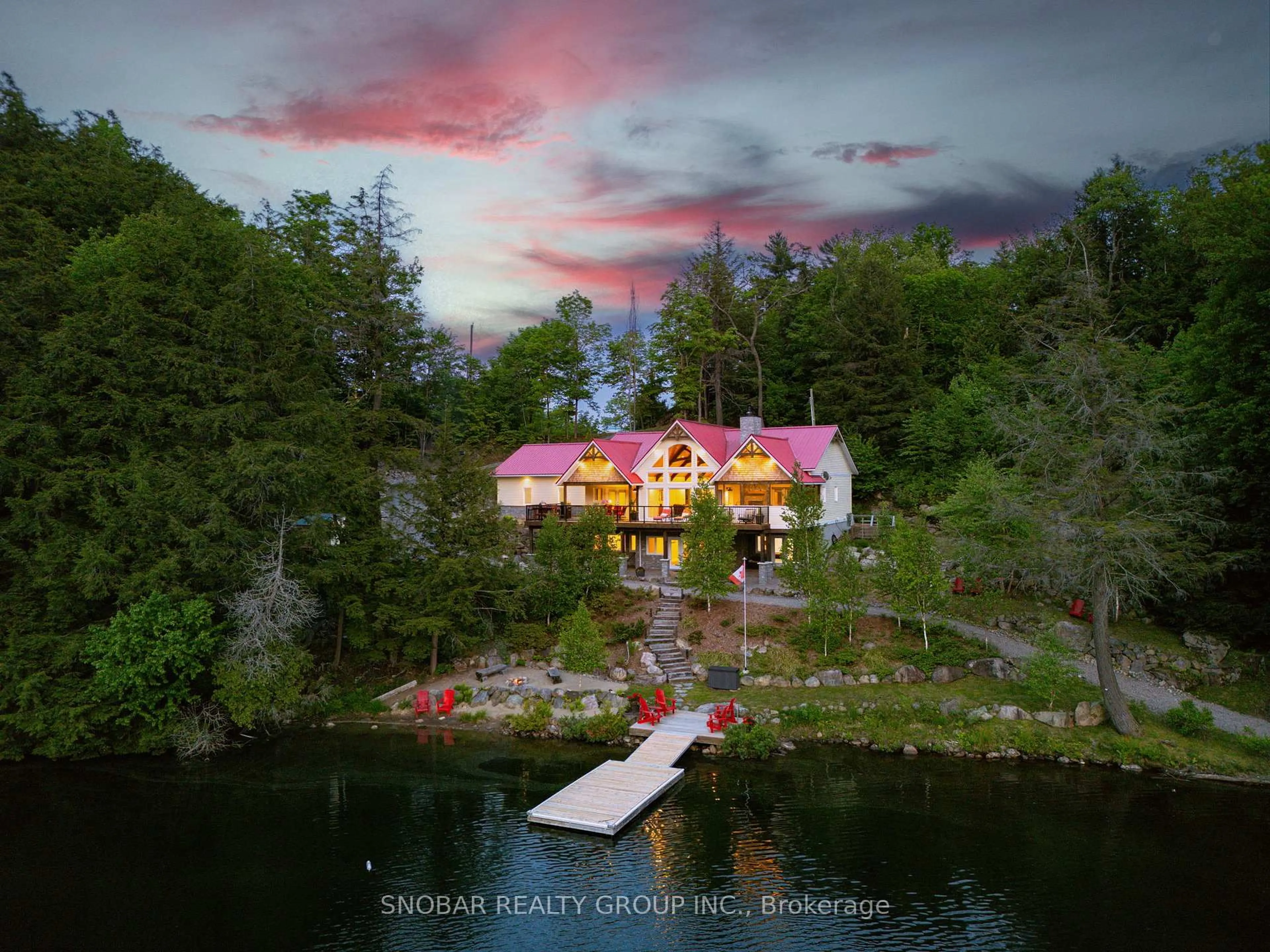 A pic from outside/outdoor area/front of a property/back of a property/a pic from drone, water/lake/river/ocean view for 1523 Fish Hatchery Rd #25, Muskoka Lakes Ontario P0B 1M0