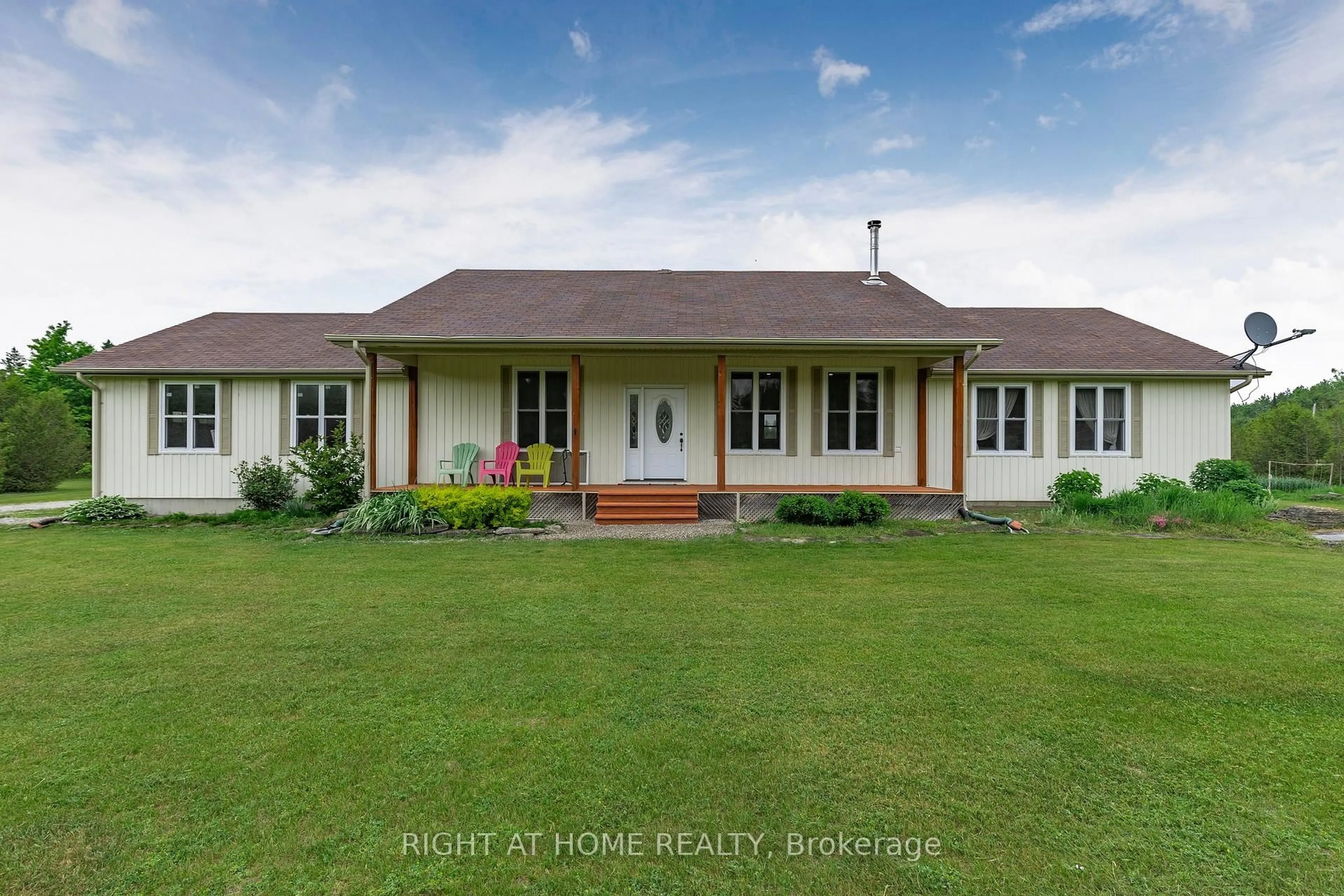 A pic from outside/outdoor area/front of a property/back of a property/a pic from drone, unknown for 371 Digby Laxton Boundary Rd, Kawartha Lakes Ontario K0M 2B0