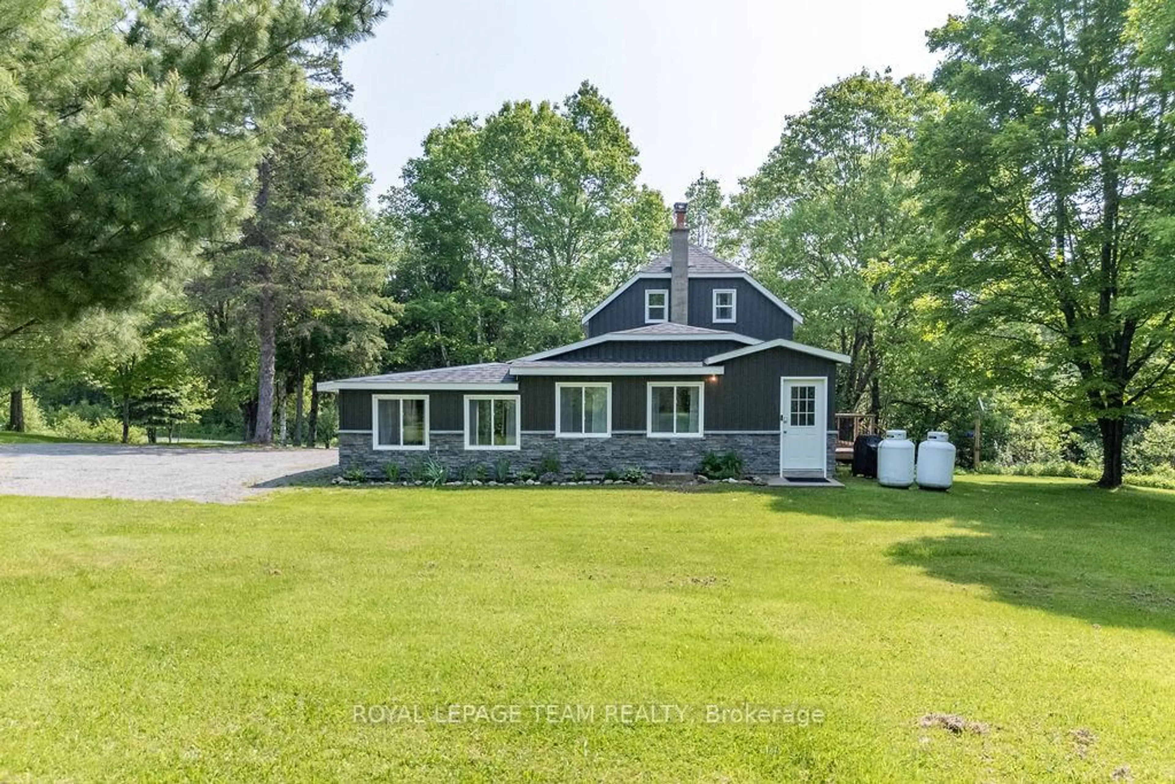 A pic from outside/outdoor area/front of a property/back of a property/a pic from drone, water/lake/river/ocean view for 3432 Siberia Rd, Combermere Ontario K0J 1L0