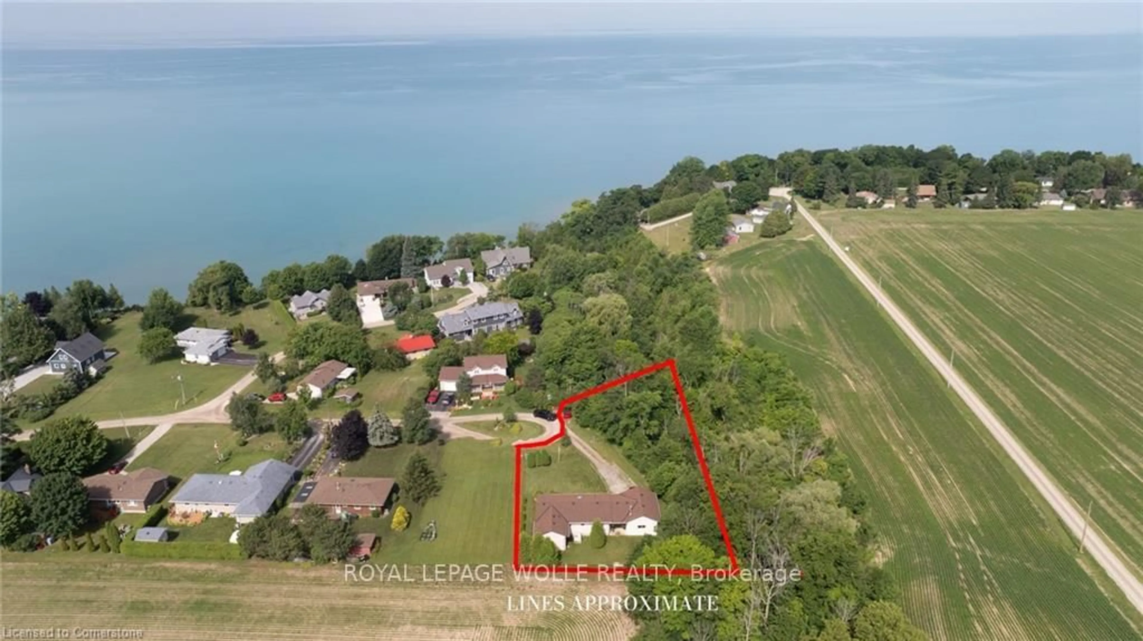 A pic from outside/outdoor area/front of a property/back of a property/a pic from drone, water/lake/river/ocean view for 73034 Claudette Dr, Bluewater Ontario N0M 2T0