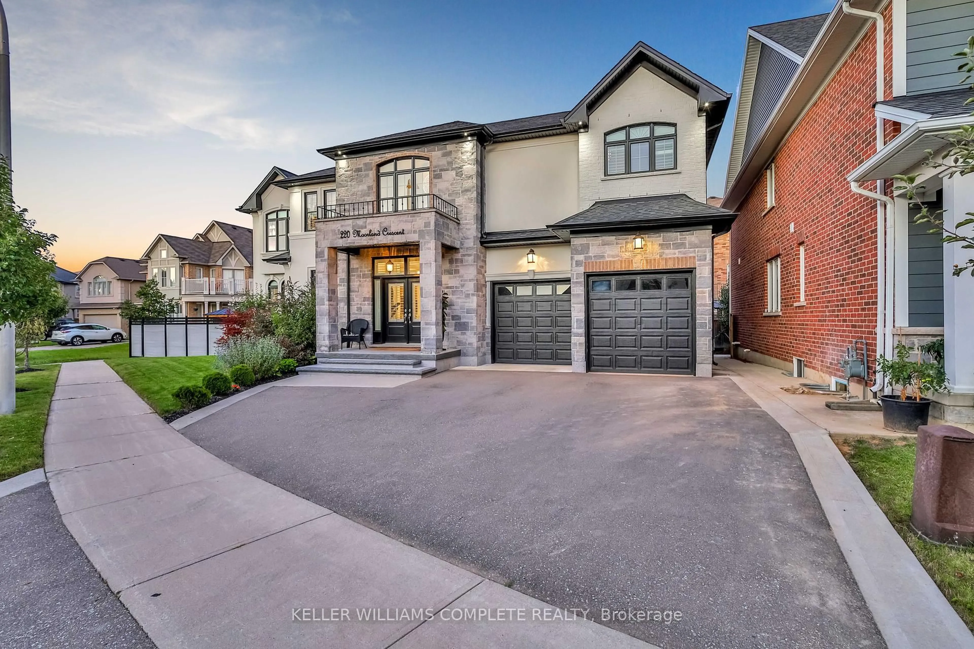 Home with brick exterior material, street for 220 MOORLAND Cres, Hamilton Ontario L9K 1S6