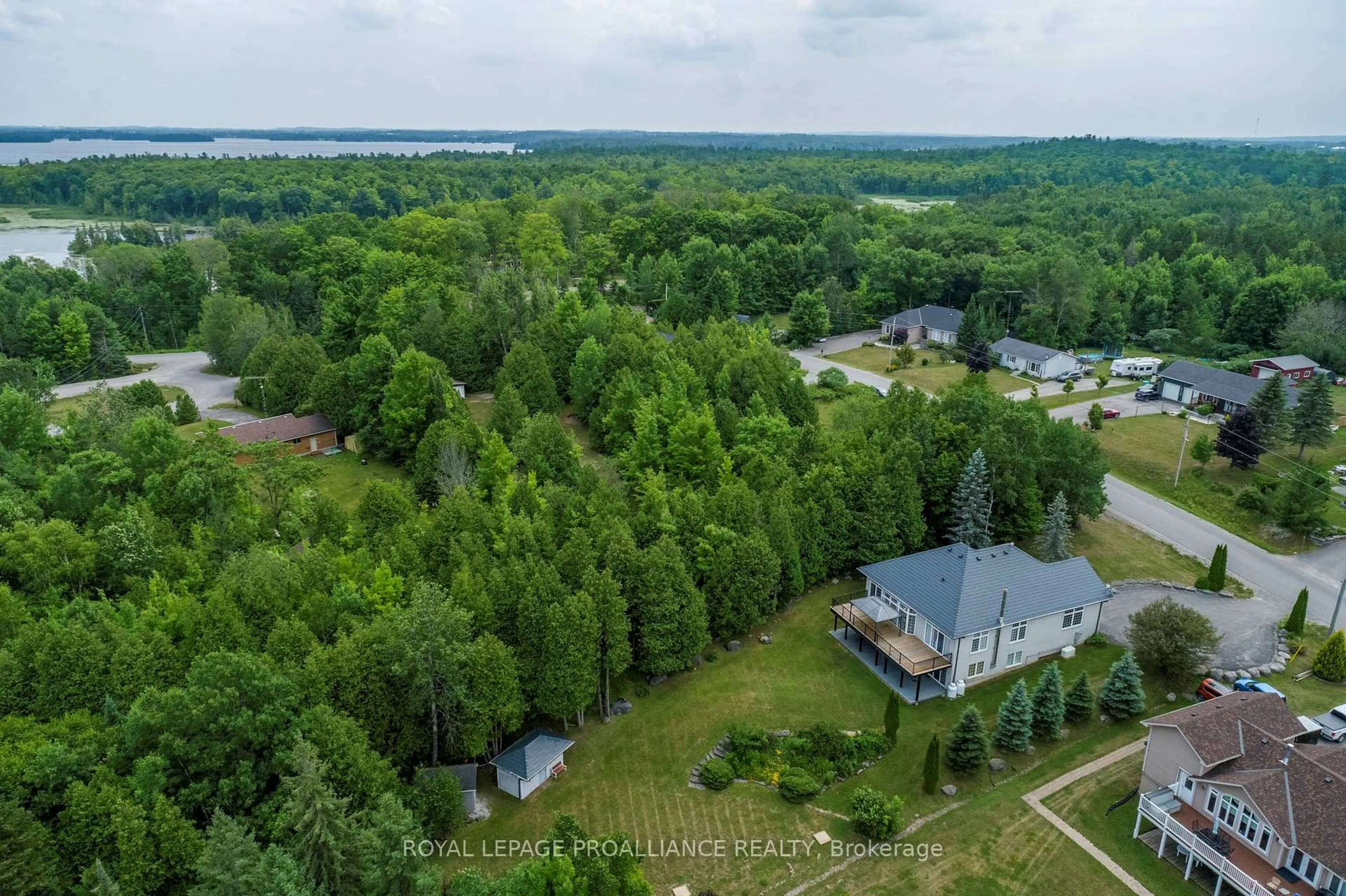 A pic from outside/outdoor area/front of a property/back of a property/a pic from drone, forest/trees view for 137 Sumcot Dr, Trent Lakes Ontario K0L 1J0