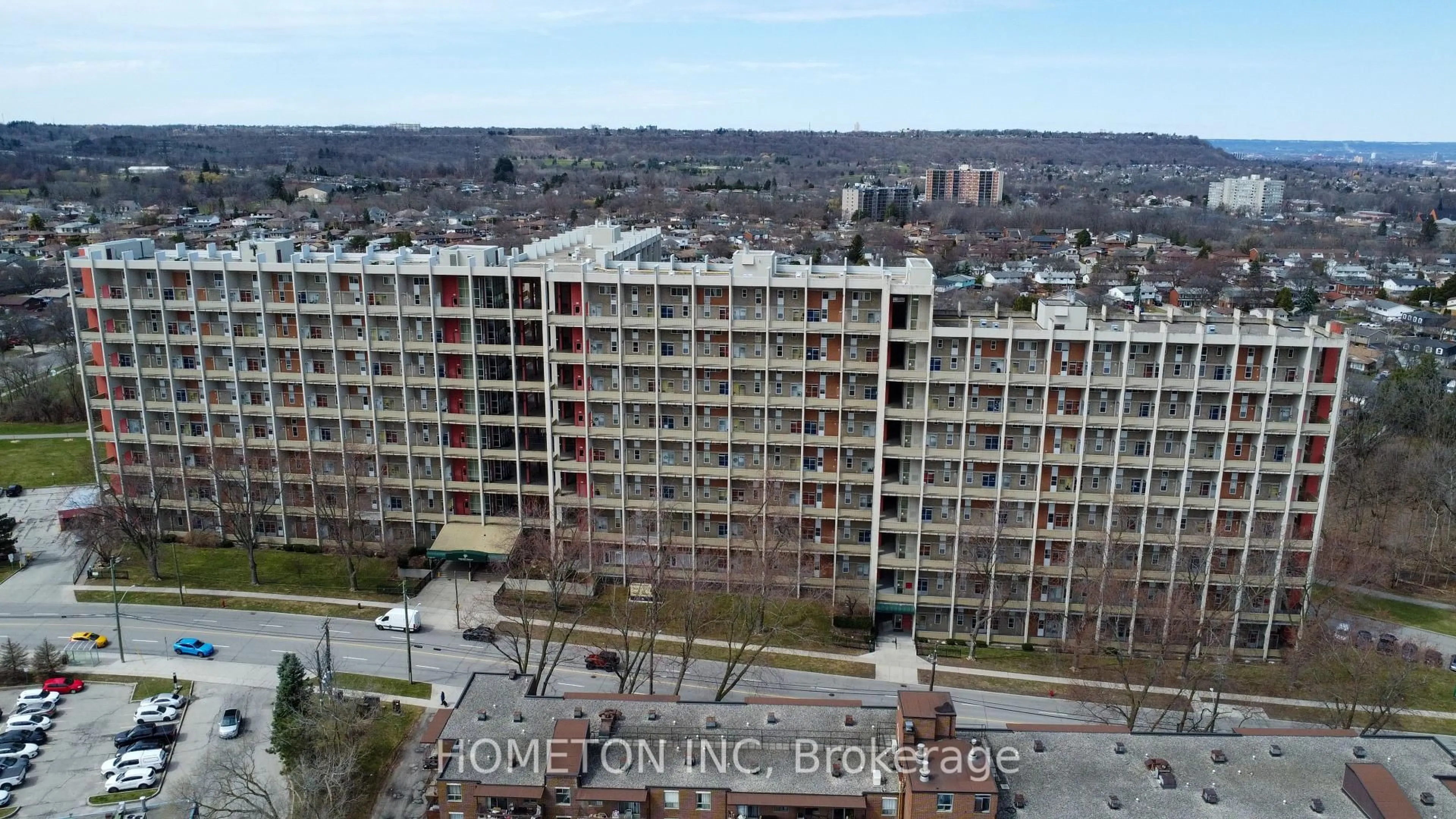 A pic from outside/outdoor area/front of a property/back of a property/a pic from drone, city buildings view from balcony for 350 Quigley Rd #831, Hamilton Ontario L8K 5N2
