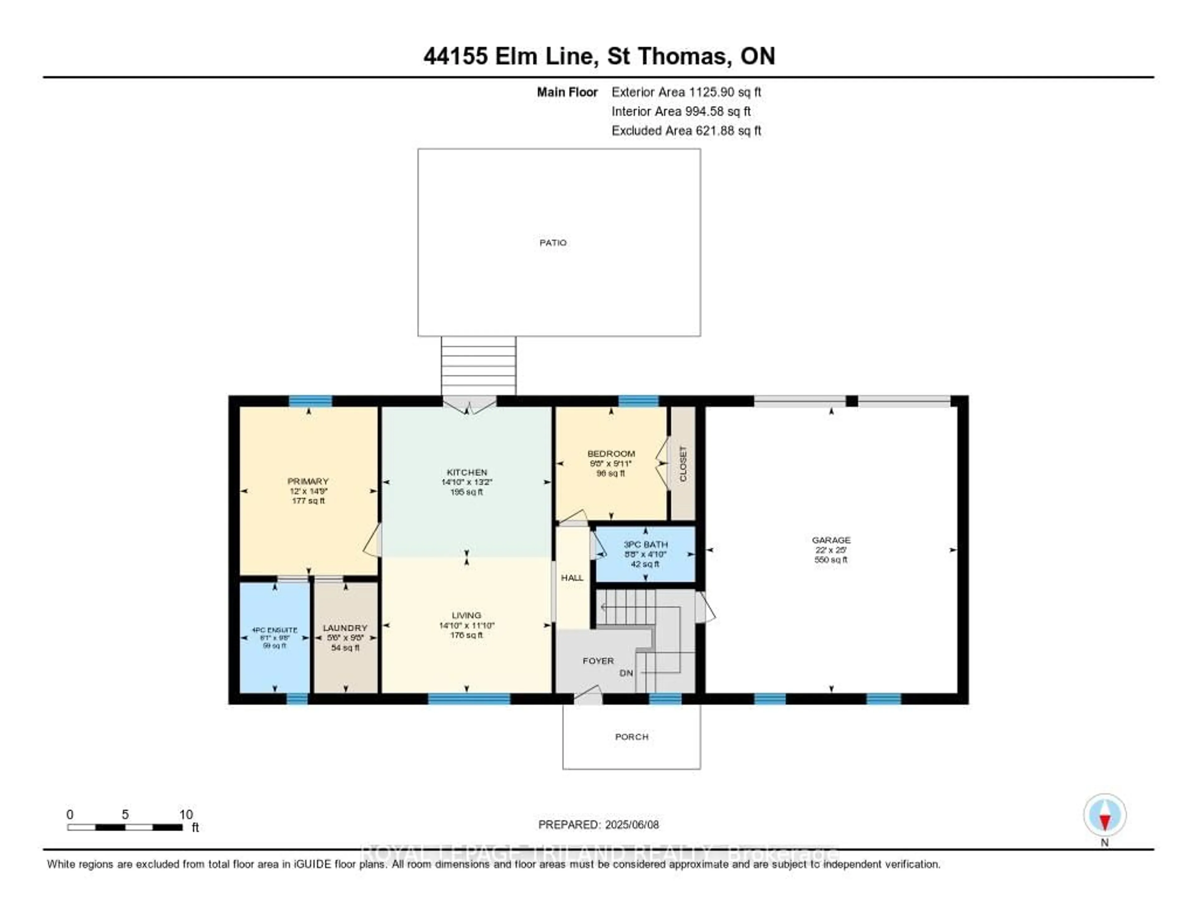 Floor plan for 44155 Elm Line, St. Thomas Ontario N5P 3S6