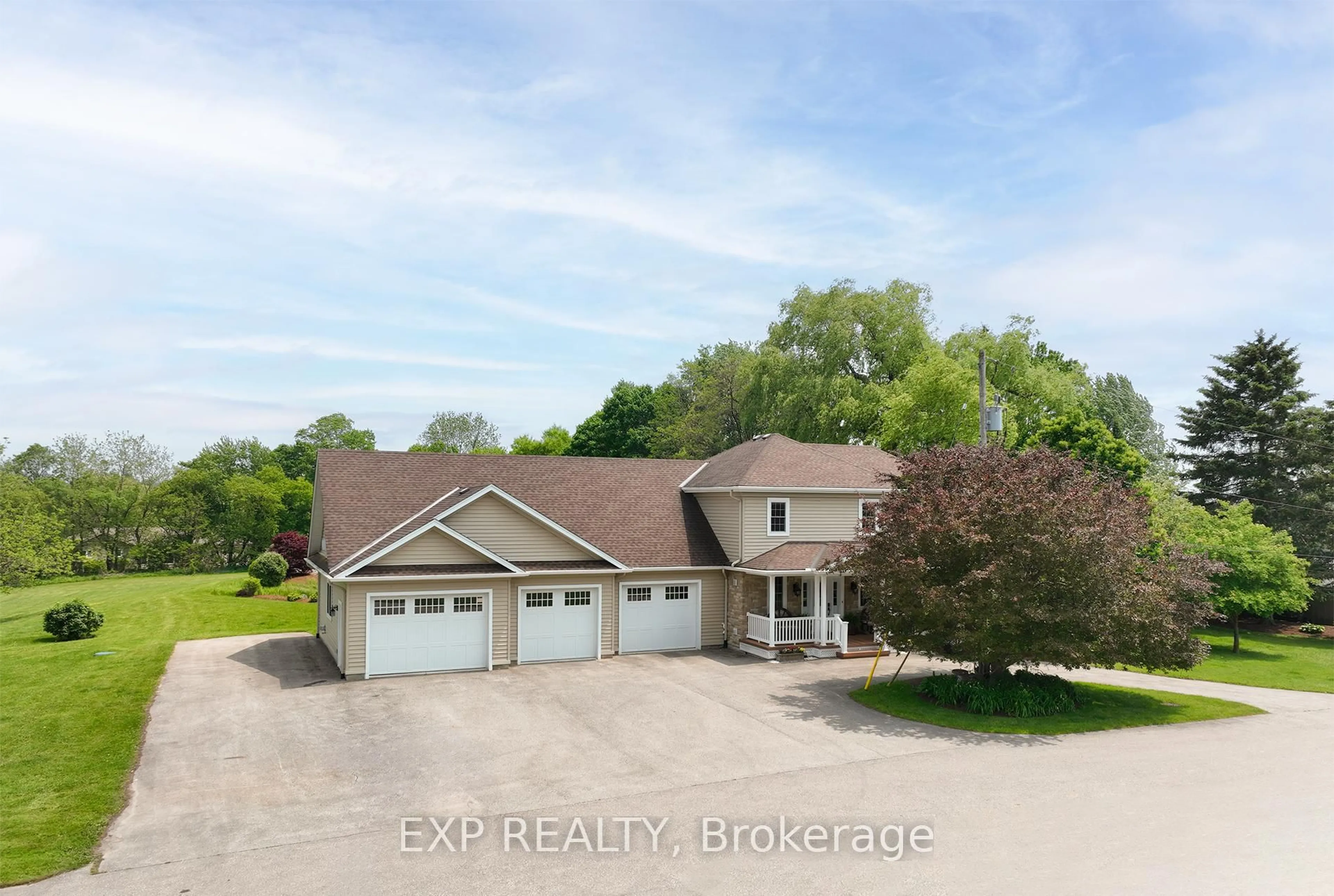 A pic from outside/outdoor area/front of a property/back of a property/a pic from drone, unknown for 1309 Queens Bush Rd, Wellesley Ontario N0B 2T0