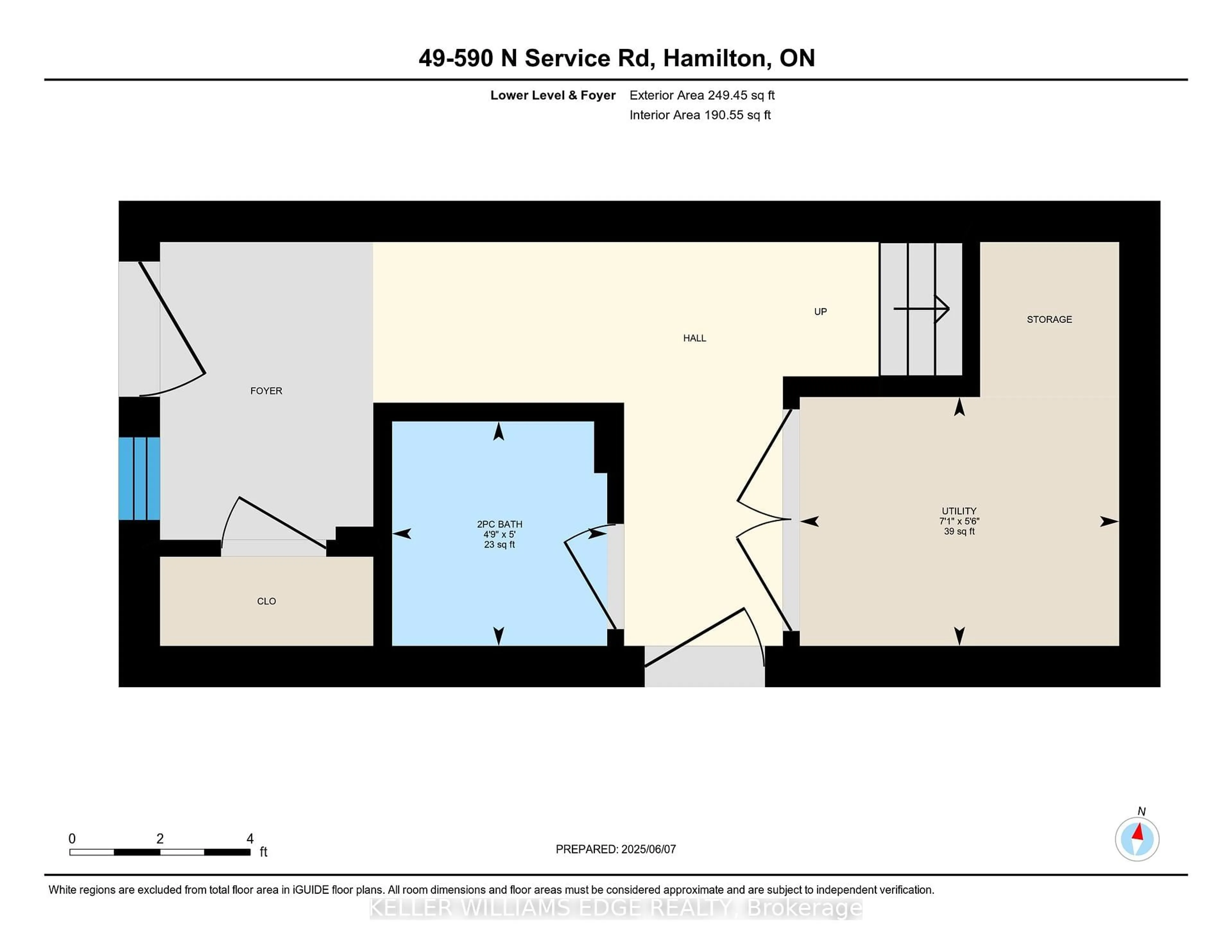 Floor plan for 590 NORTH SERVICE Rd #49, Hamilton Ontario L8E 0K5