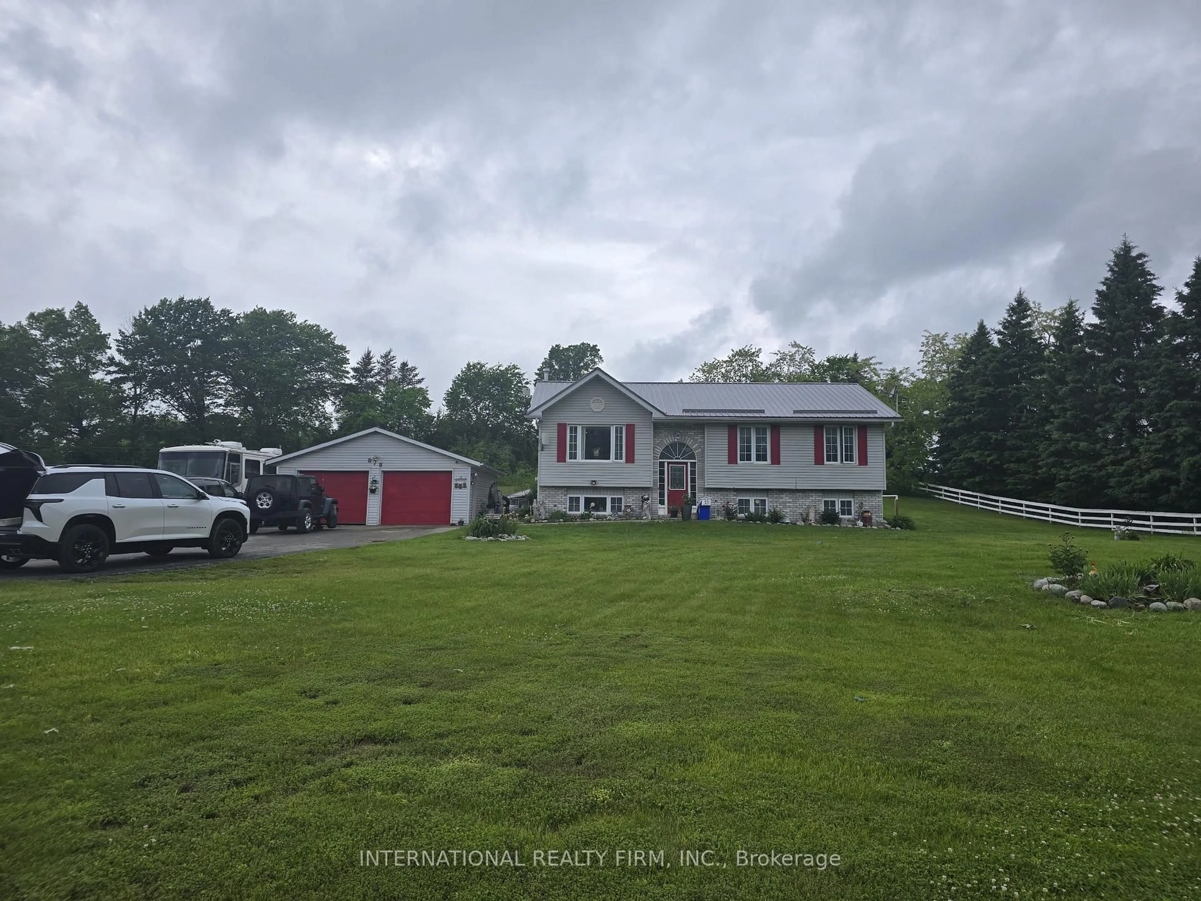 A pic from outside/outdoor area/front of a property/back of a property/a pic from drone, mountain view for 878 County Rd 5 Rd, Quinte West Ontario K0K 3M0