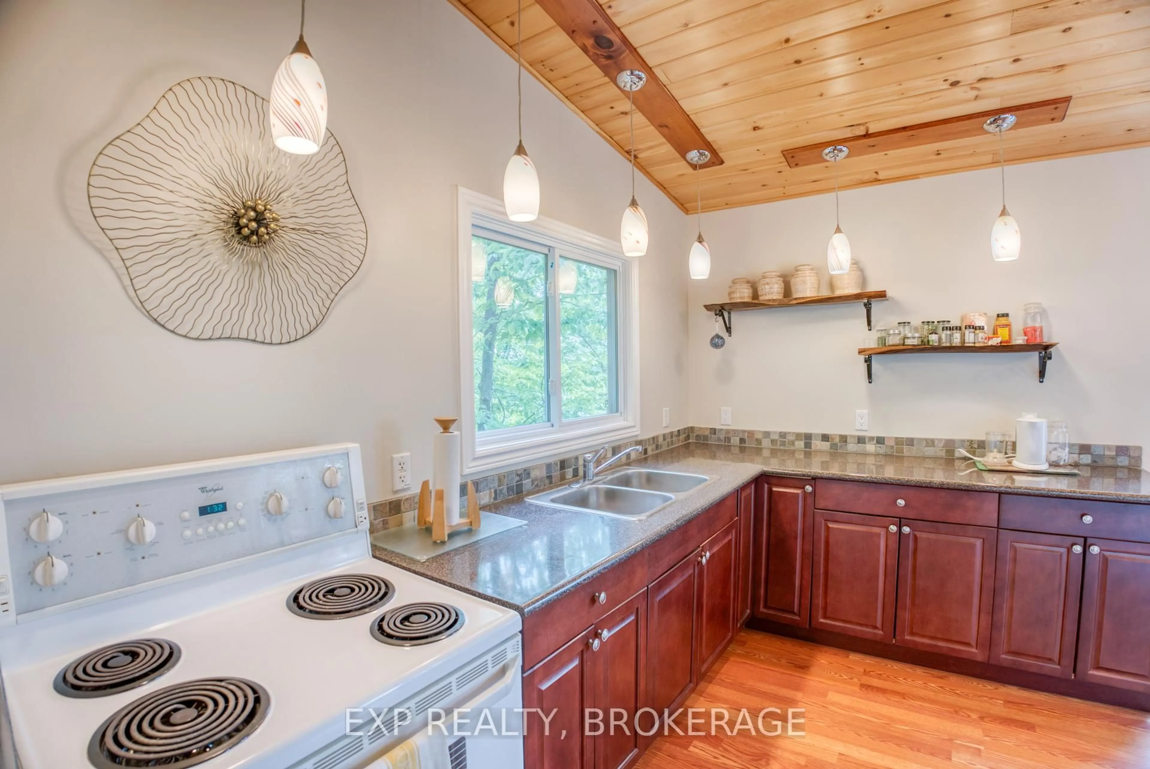 Open concept kitchen, ceramic/tile floor for 1076 Valley Lane, Sharbot Lake Ontario K0H 2P0