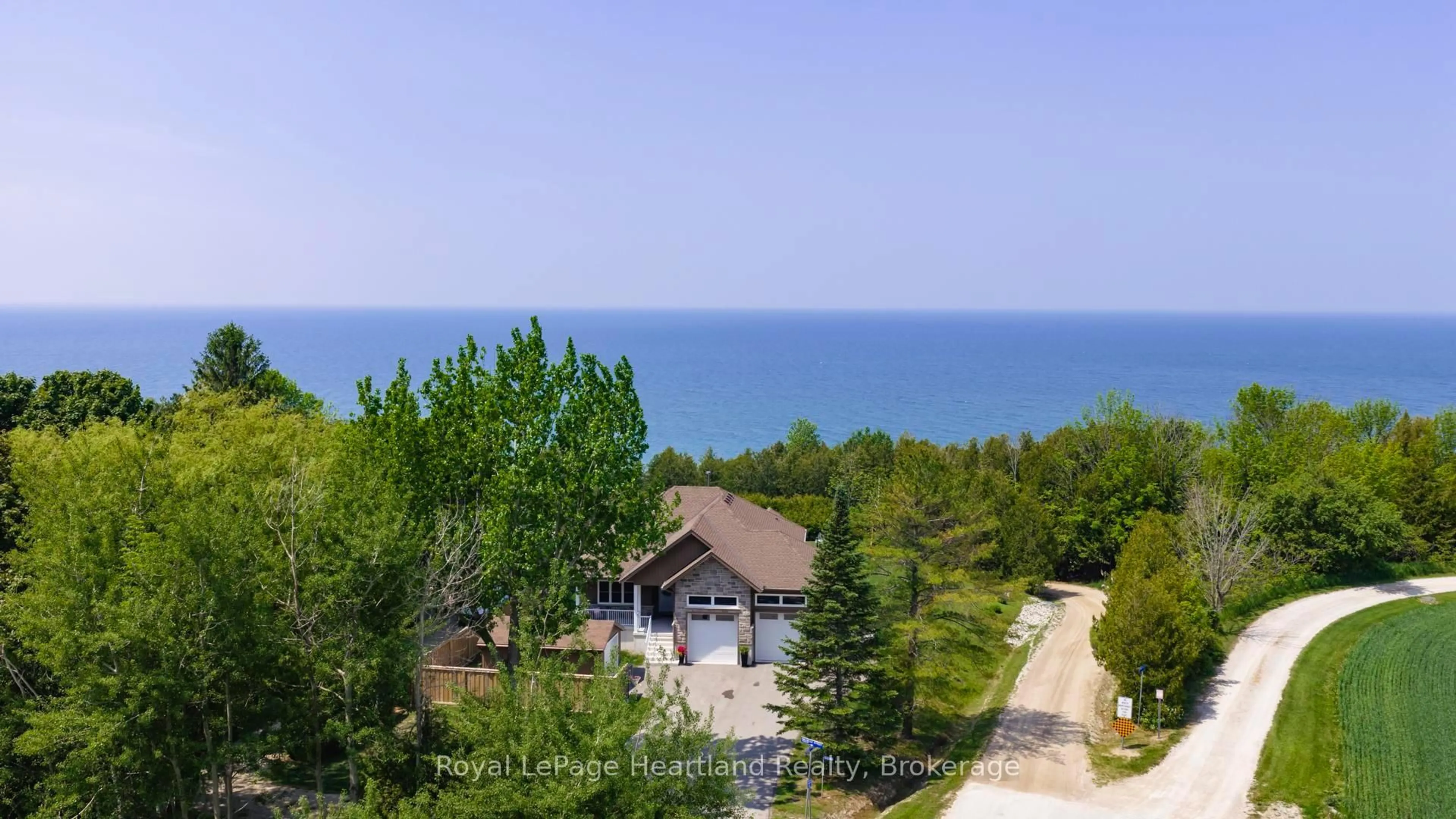 A pic from outside/outdoor area/front of a property/back of a property/a pic from drone, water/lake/river/ocean view for 85049 Michelle St, Ashfield-Colborne-Wawanosh Ontario N7A 3X9