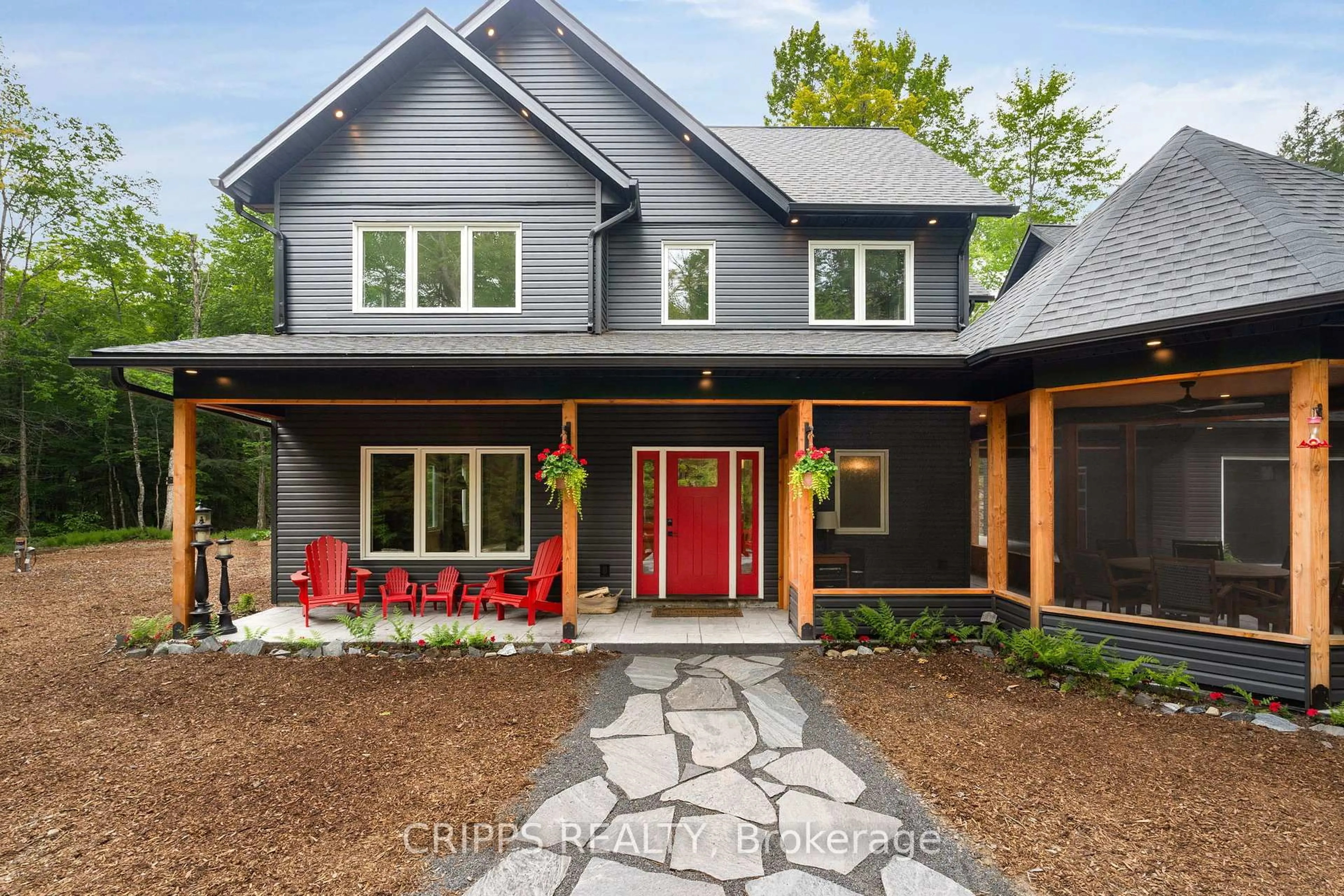 Home with brick exterior material, street for 4620 Aspdin Rd, Muskoka Lakes Ontario P0C 1J0