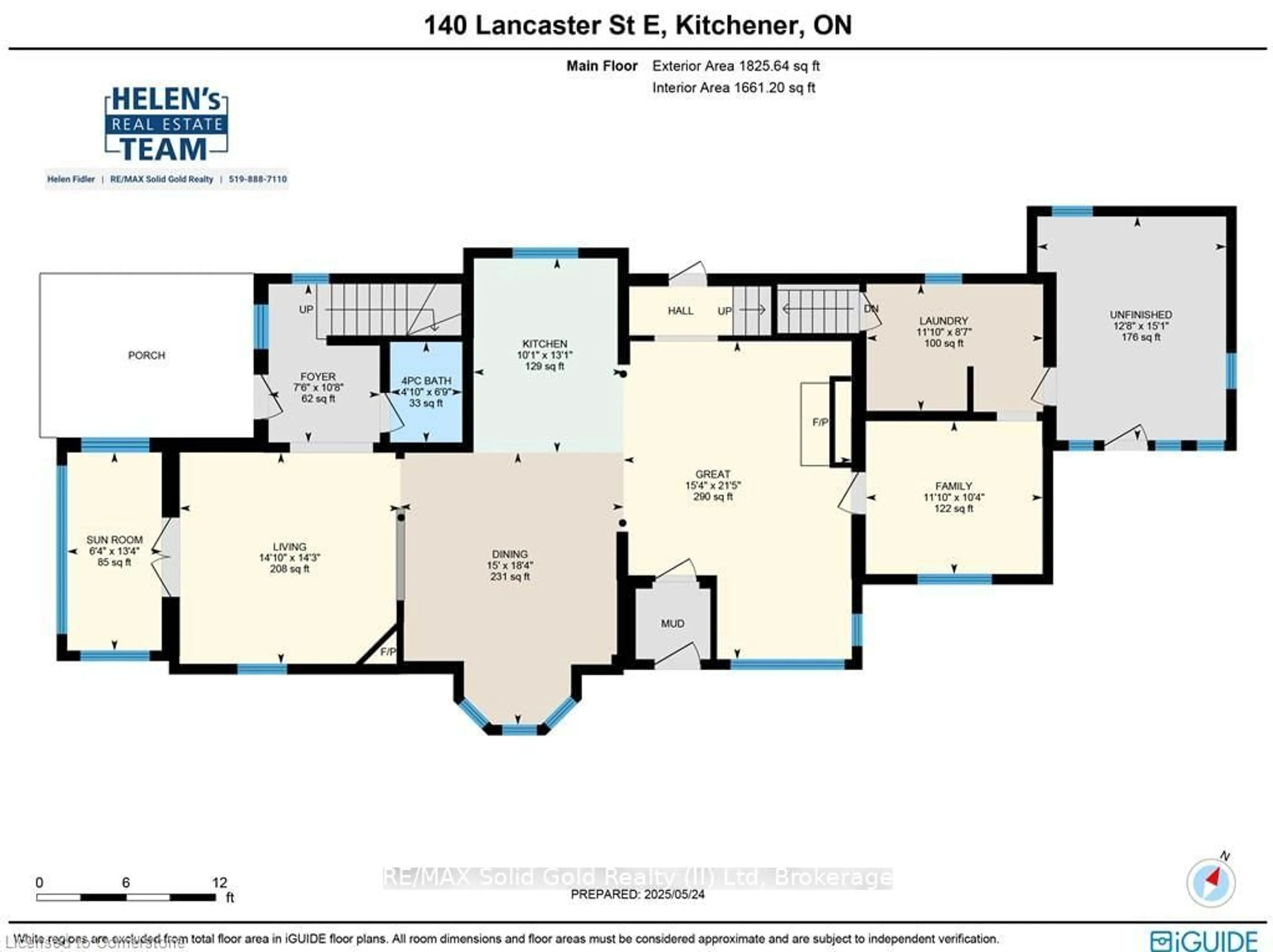 Floor plan for 140 Lancaster St, Kitchener Ontario N2H 1N1