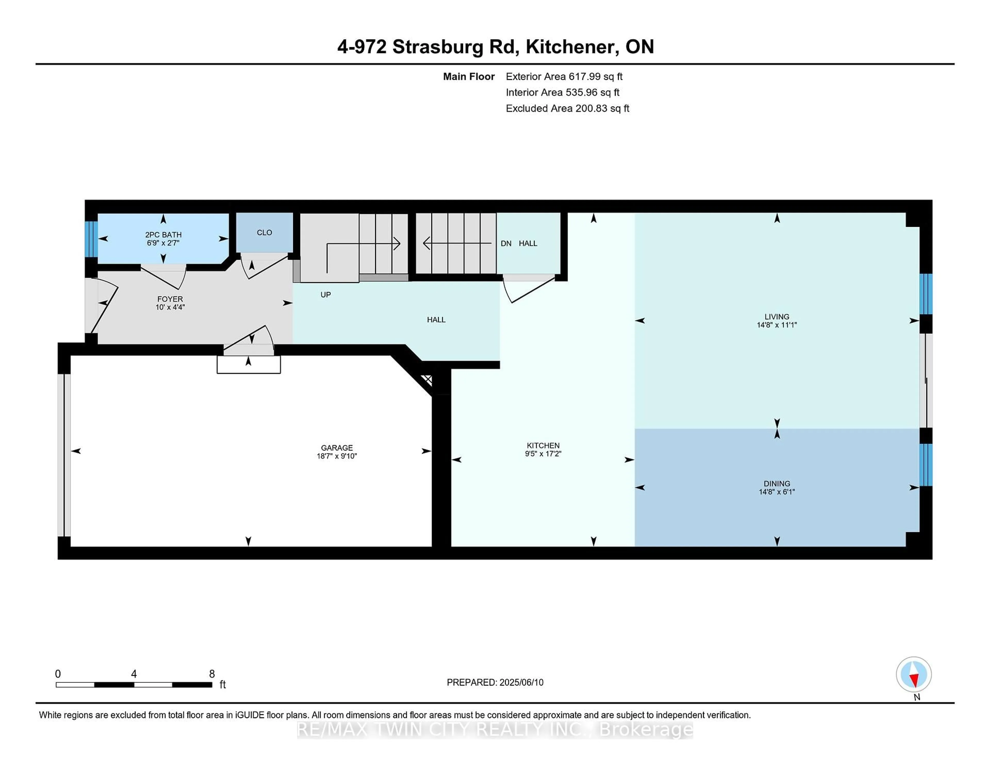 Floor plan for 972 Strasburg Rd #4, Kitchener Ontario N2E 2K4
