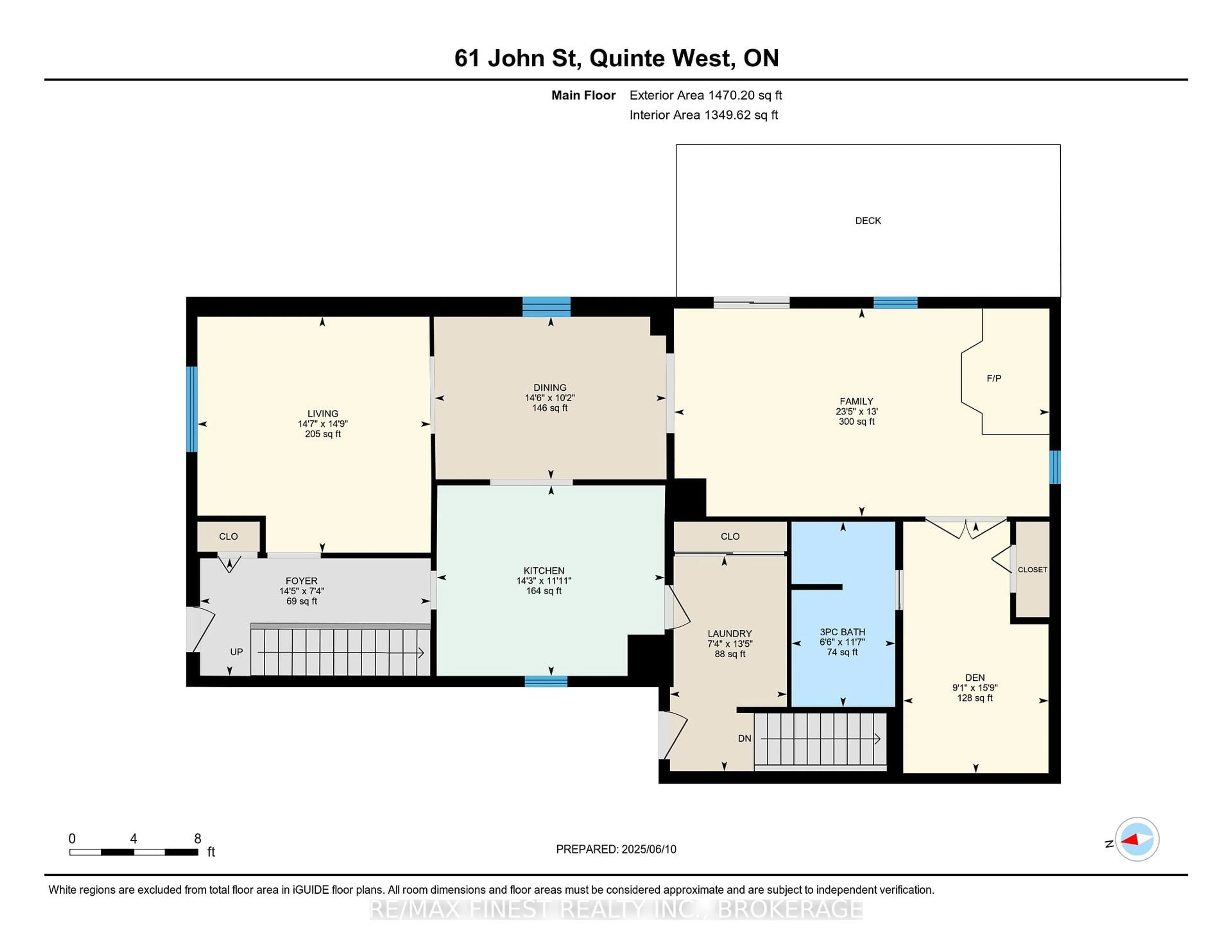 Floor plan for 61 John St, Quinte West Ontario K8V 1J8