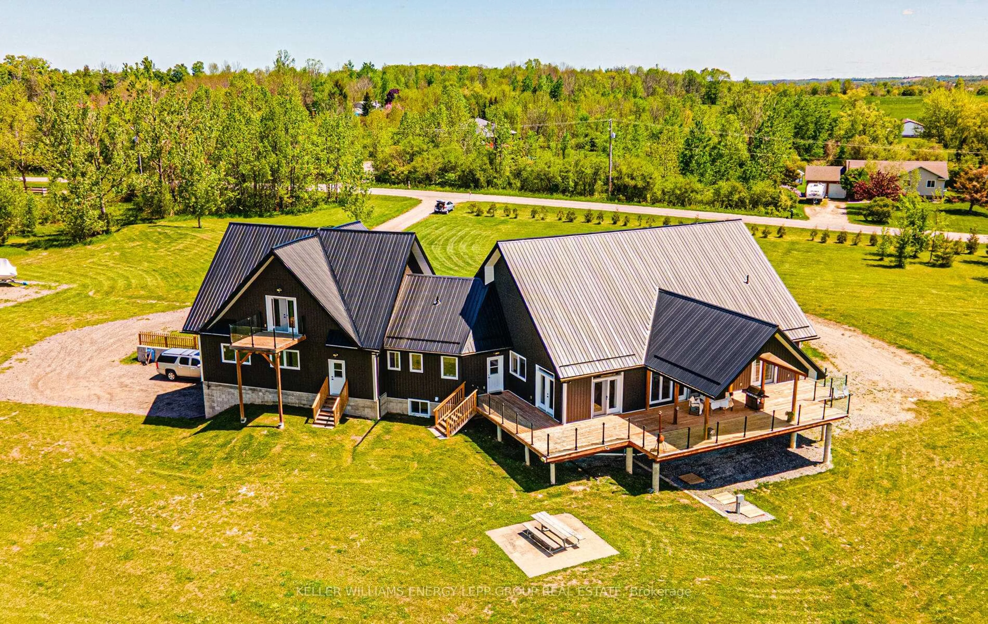 A pic from outside/outdoor area/front of a property/back of a property/a pic from drone, building for 44 Ball Point Rd, Kawartha Lakes Ontario K0M 2C0