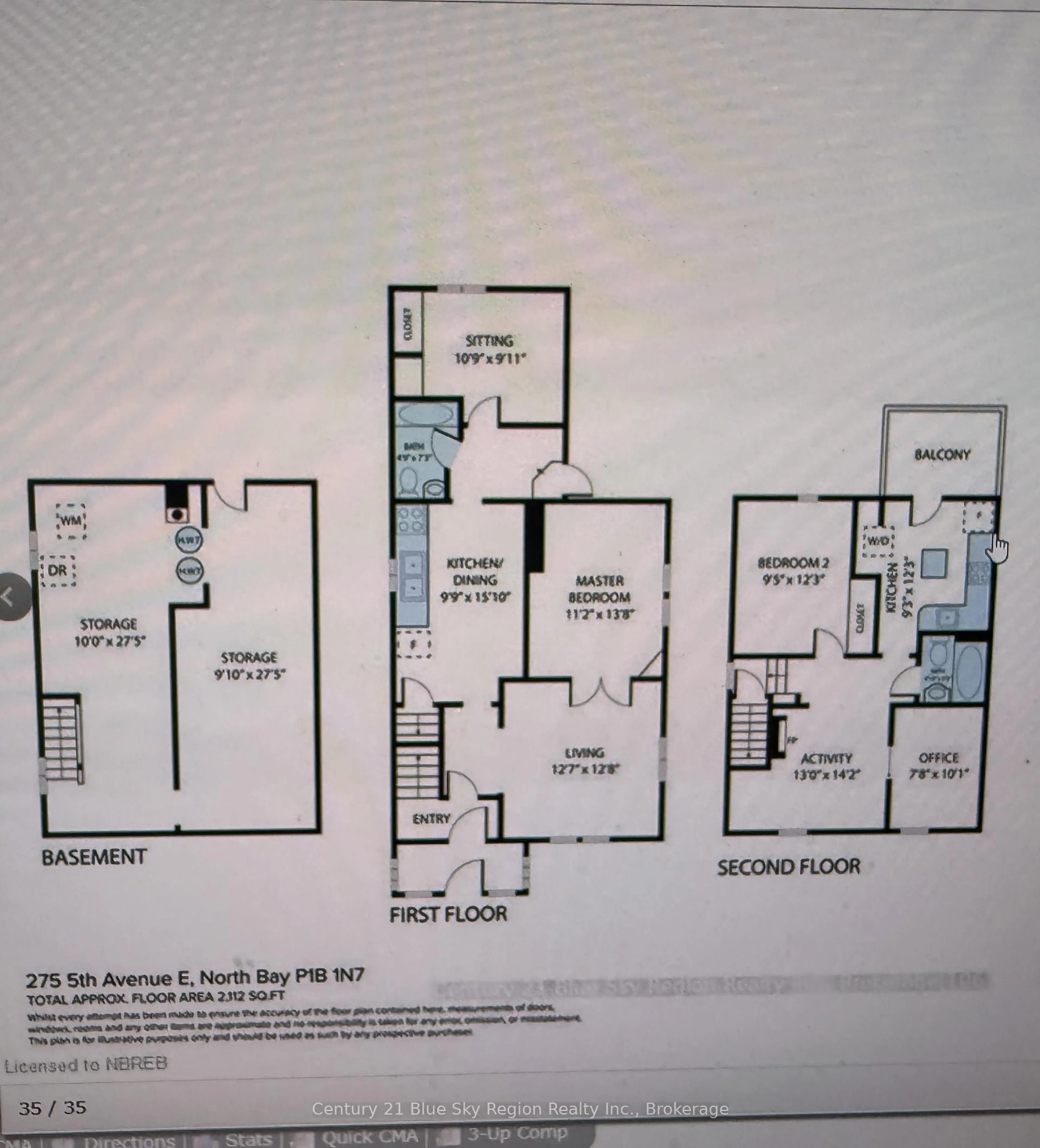 Floor plan for 275 Fifth Ave, North Bay Ontario P1B 1N7