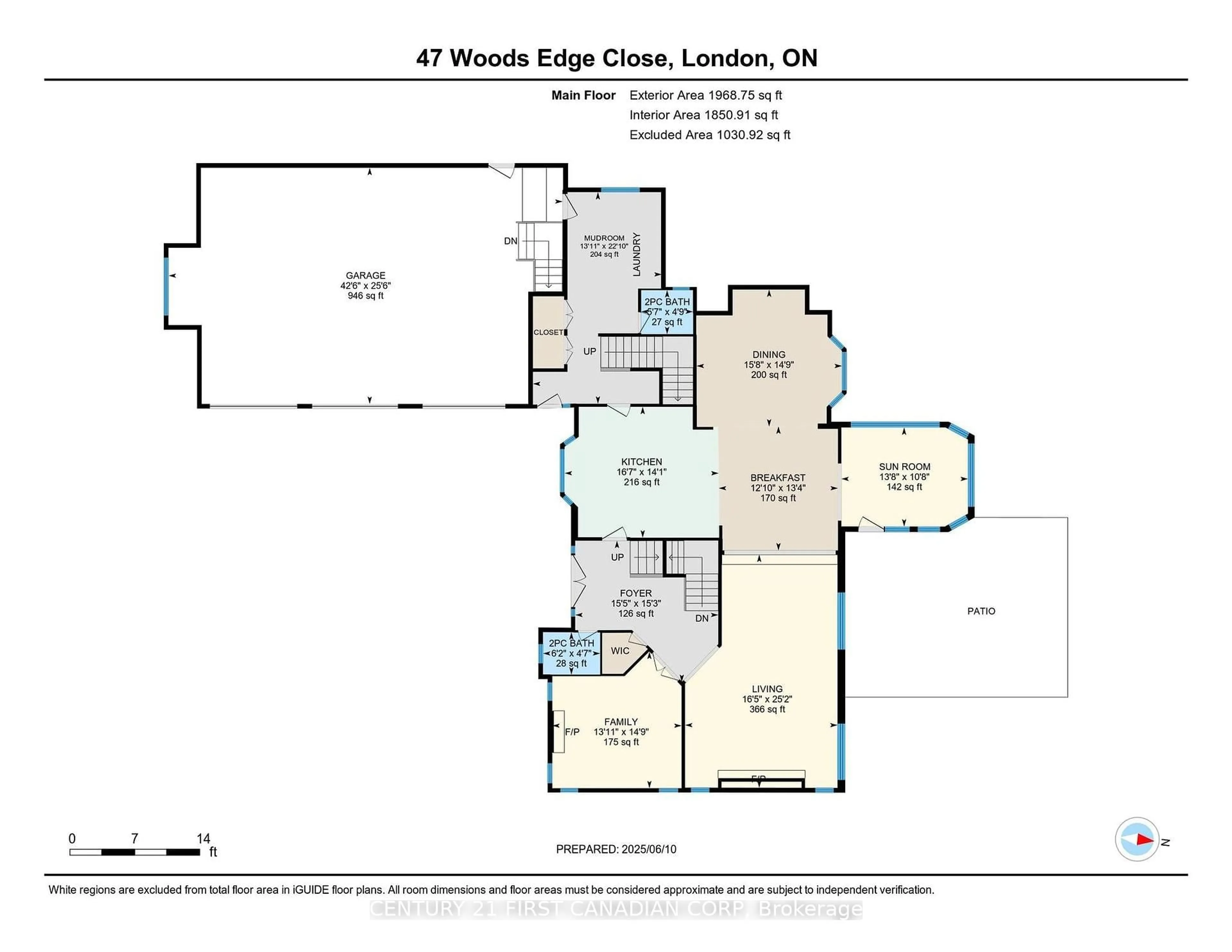 Floor plan for 47 Woods Edge Clse, London South Ontario N6K 4K8