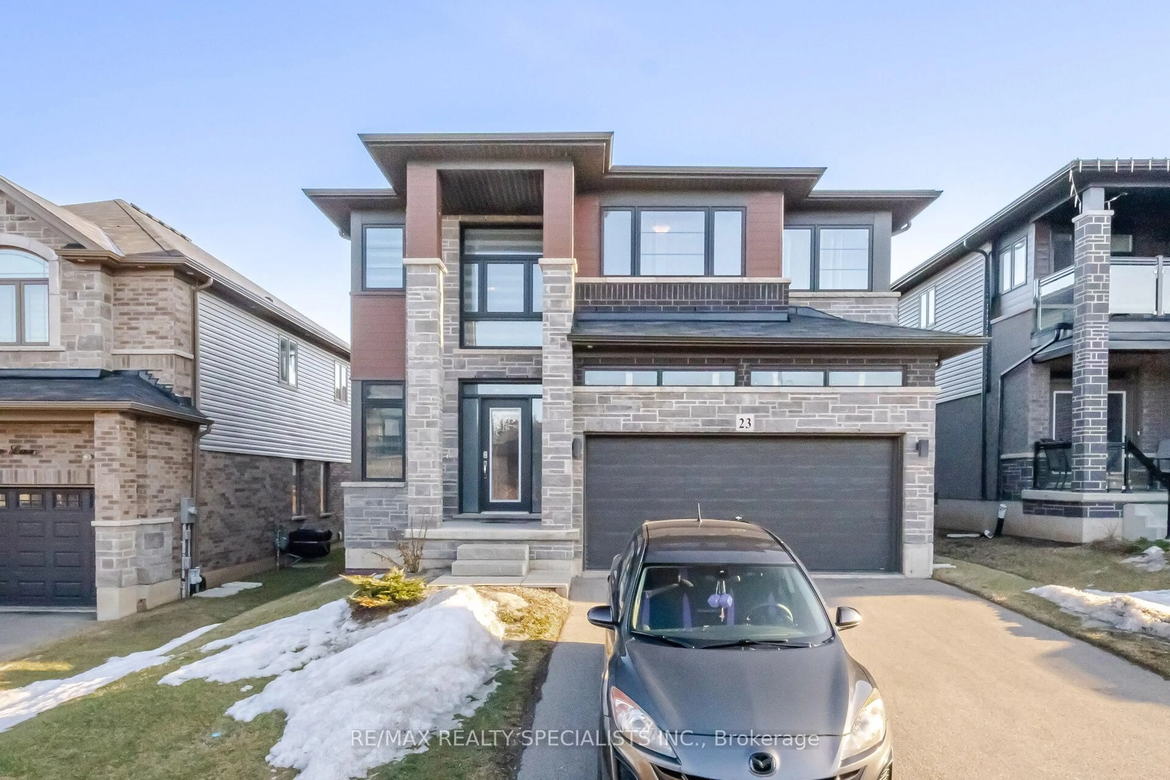 Home with brick exterior material, street for 23 Mcgovern Lane, Brant Ontario N3L 0K3