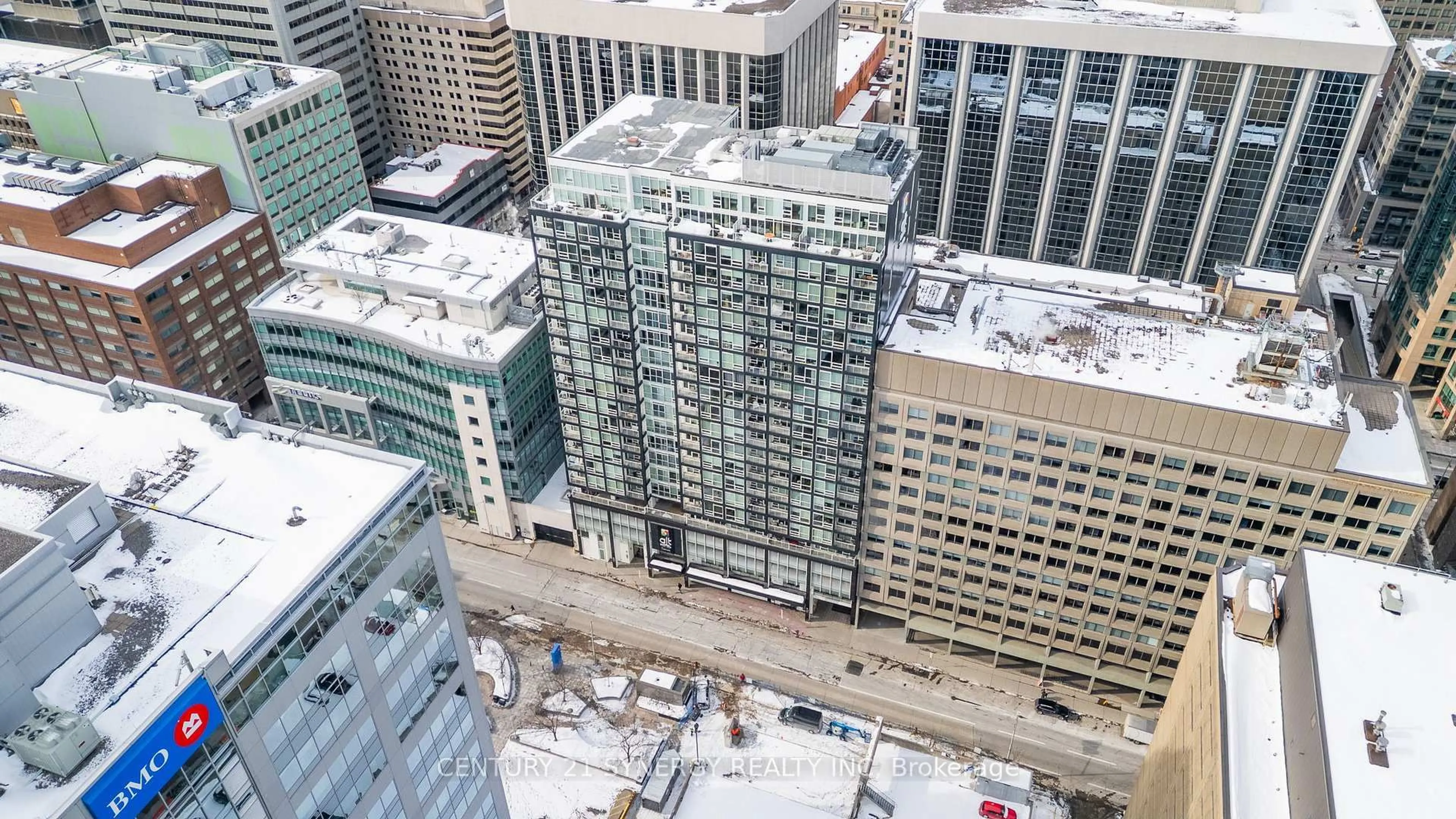 A pic from outside/outdoor area/front of a property/back of a property/a pic from drone, city buildings view from balcony for 199 Slater St #705, Ottawa Ontario K1P 0C8