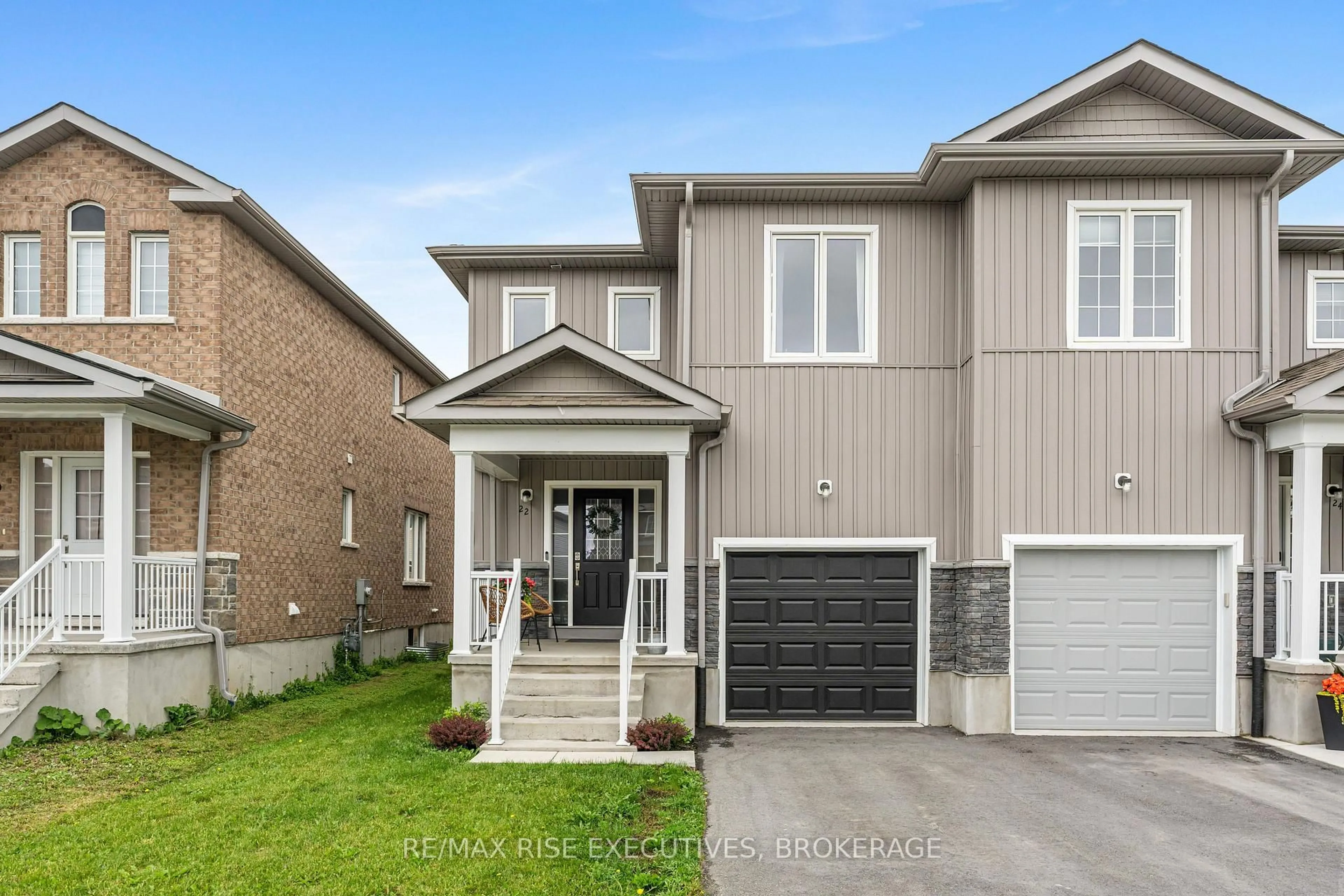 Home with brick exterior material, street for 22 Tegan Crt, Bissett Creek Ontario K0H 2H0