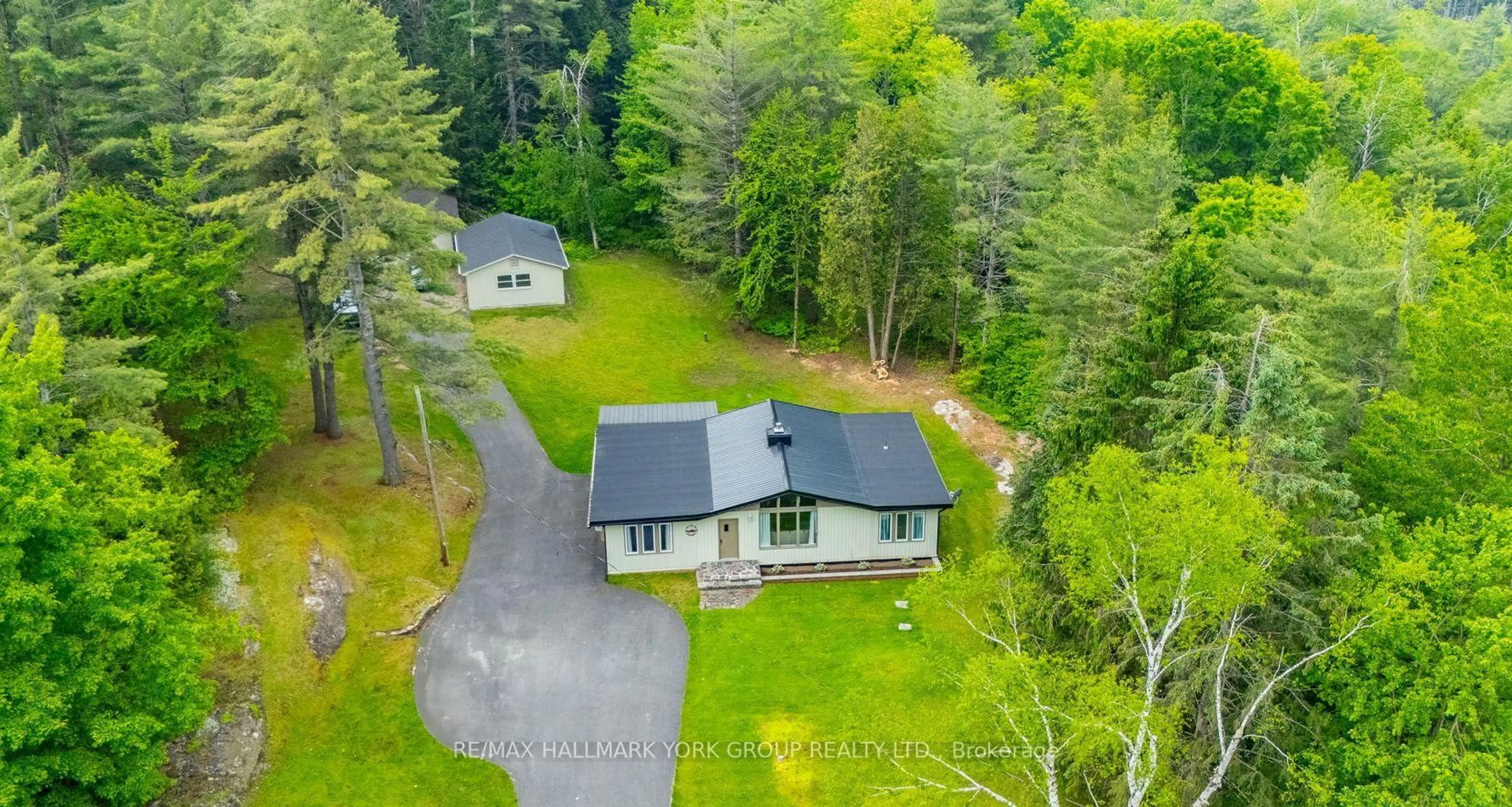 A pic from outside/outdoor area/front of a property/back of a property/a pic from drone, unknown for 4001 County 121 Rd, Kawartha Lakes Ontario K0M 2A0