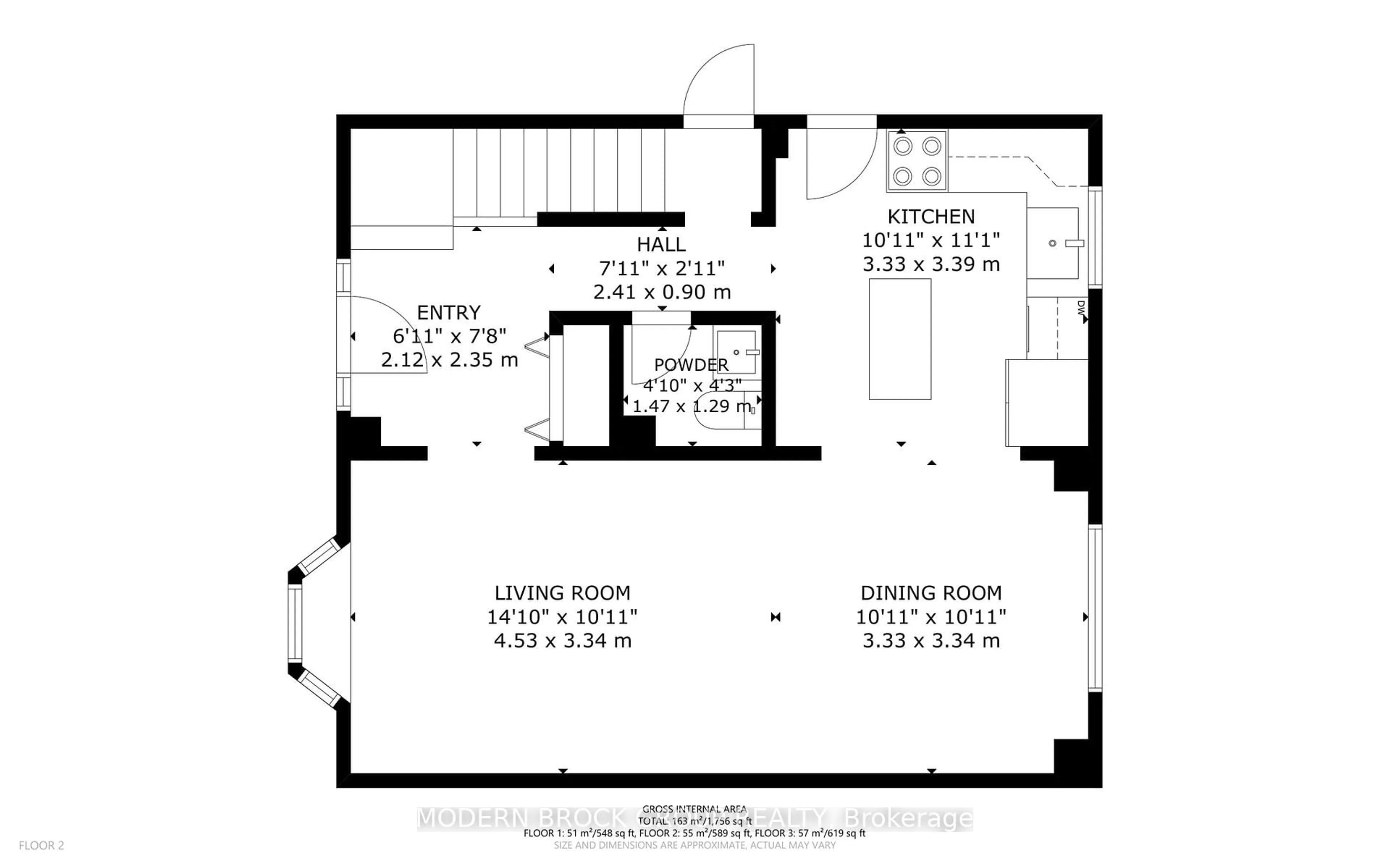 Floor plan for 174 Row Pl, Brockville Ontario K6V 6V2