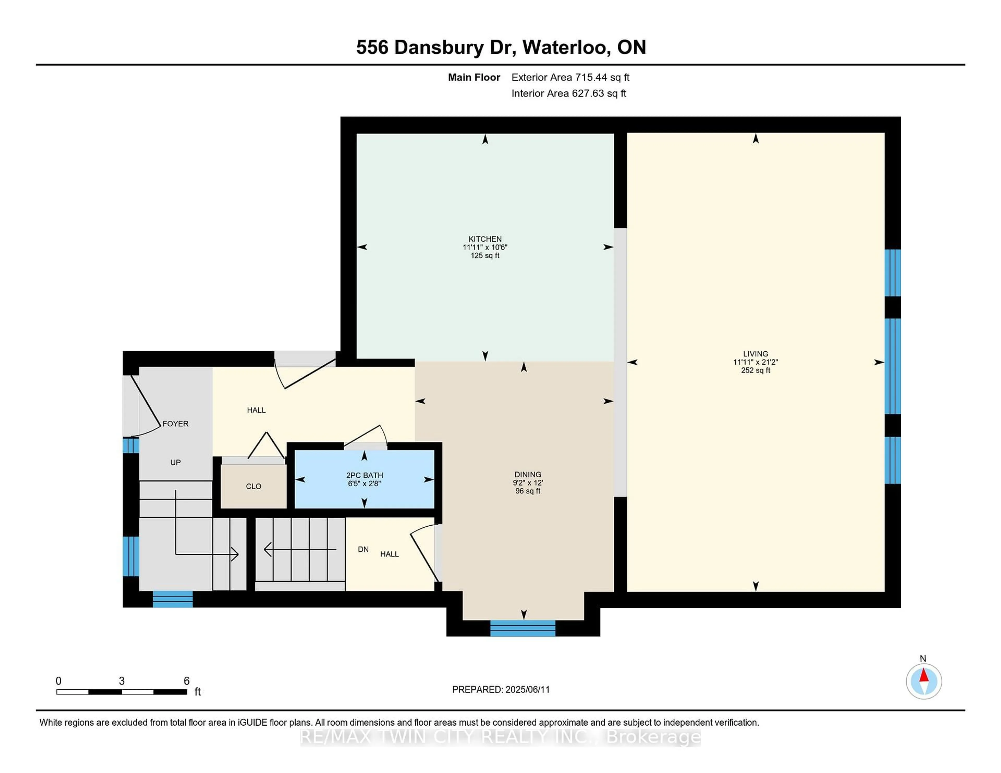 Floor plan for 556 Dansbury Dr, Waterloo Ontario N2K 4E2