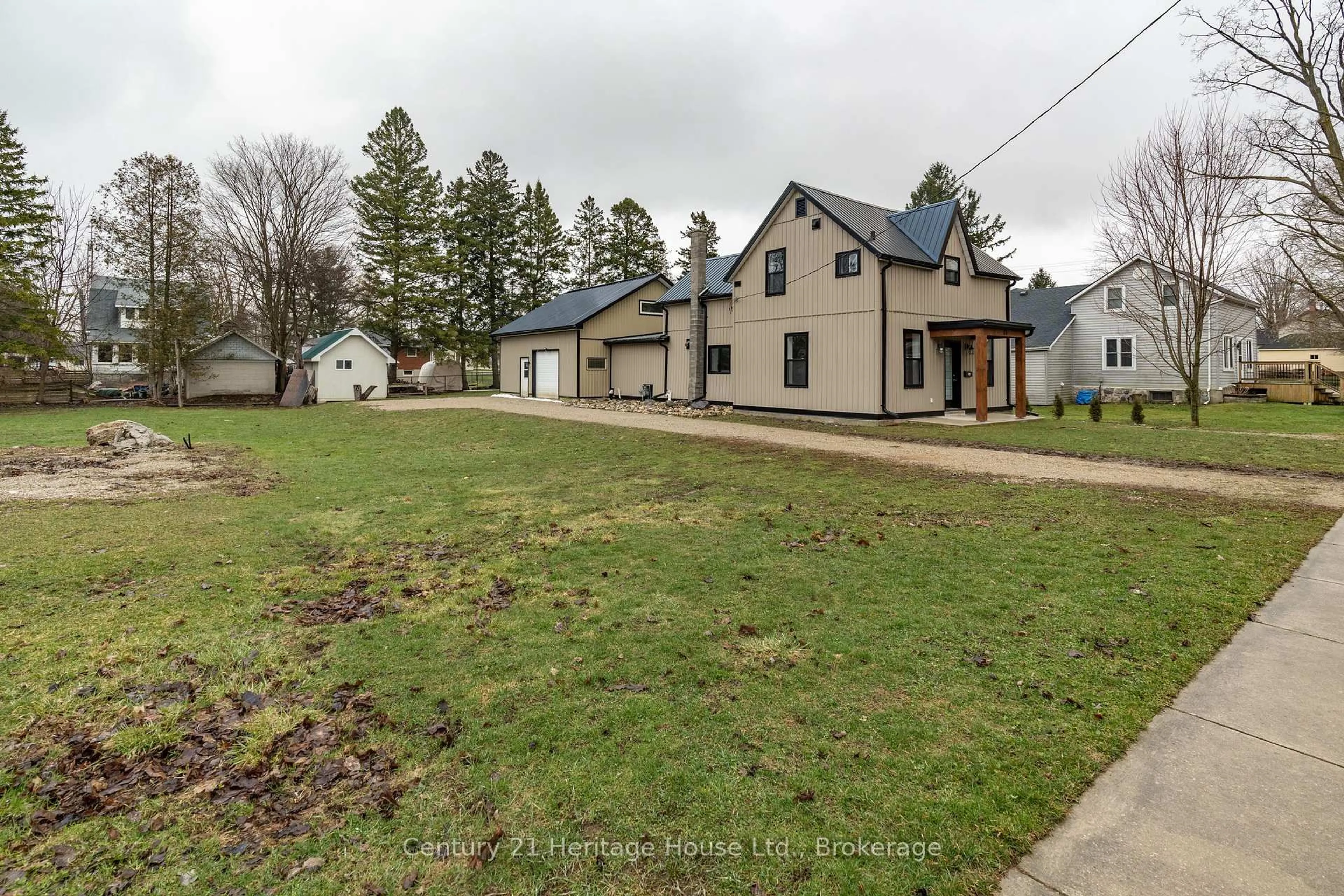 A pic from outside/outdoor area/front of a property/back of a property/a pic from drone, street for 45 Brownlee St, South Bruce Ontario N0G 2S0