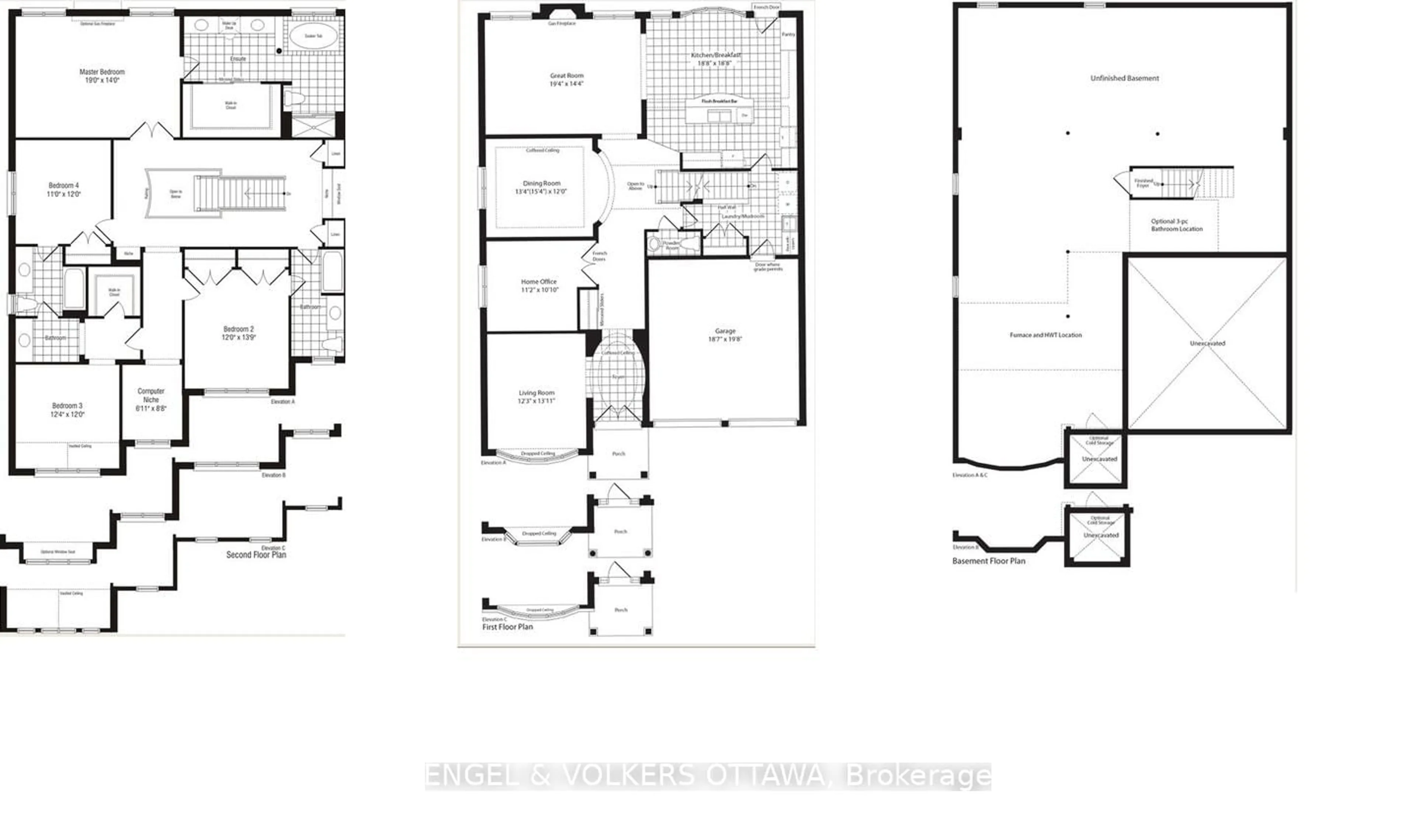 Floor plan for 164 CHENOA Way, Ottawa Ontario K2J 0W8