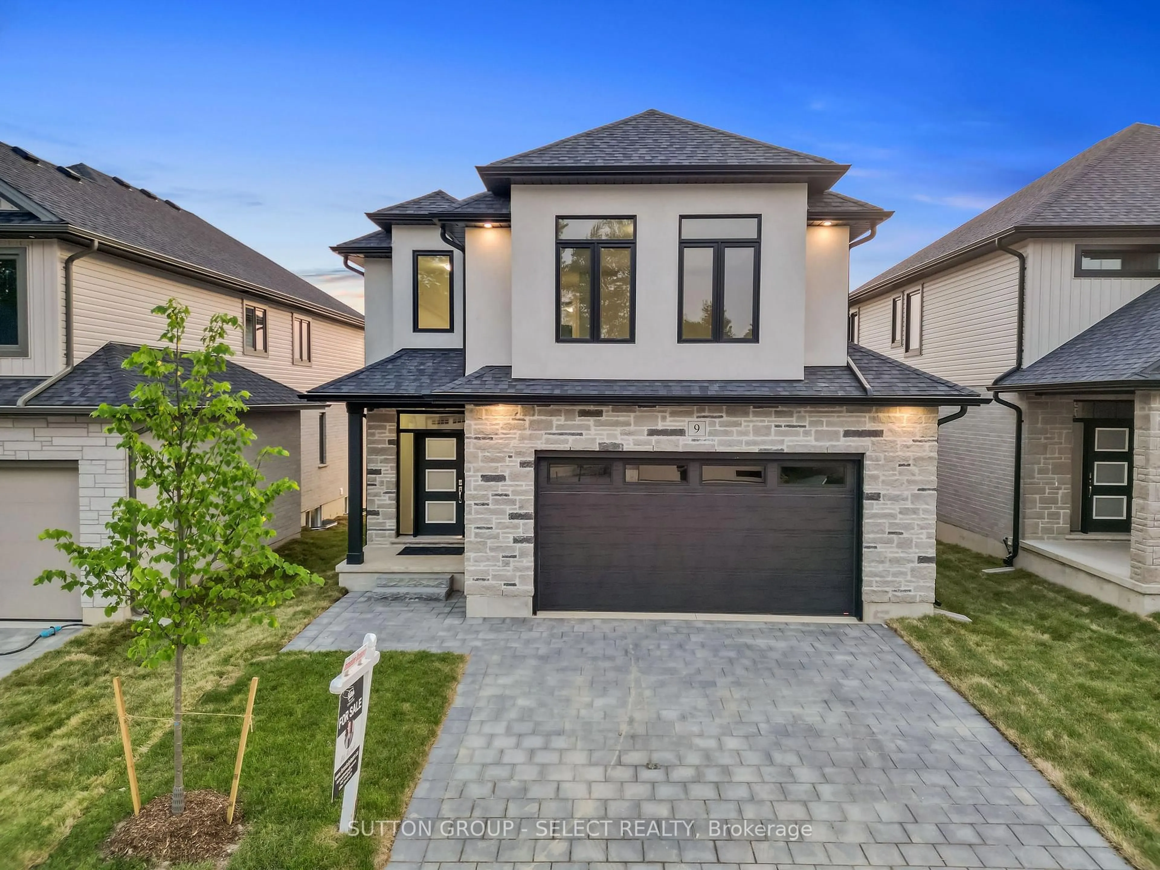 Home with brick exterior material, street for 7966 FALLON Dr #9, Lucan Biddulph Ontario N0M 1V0