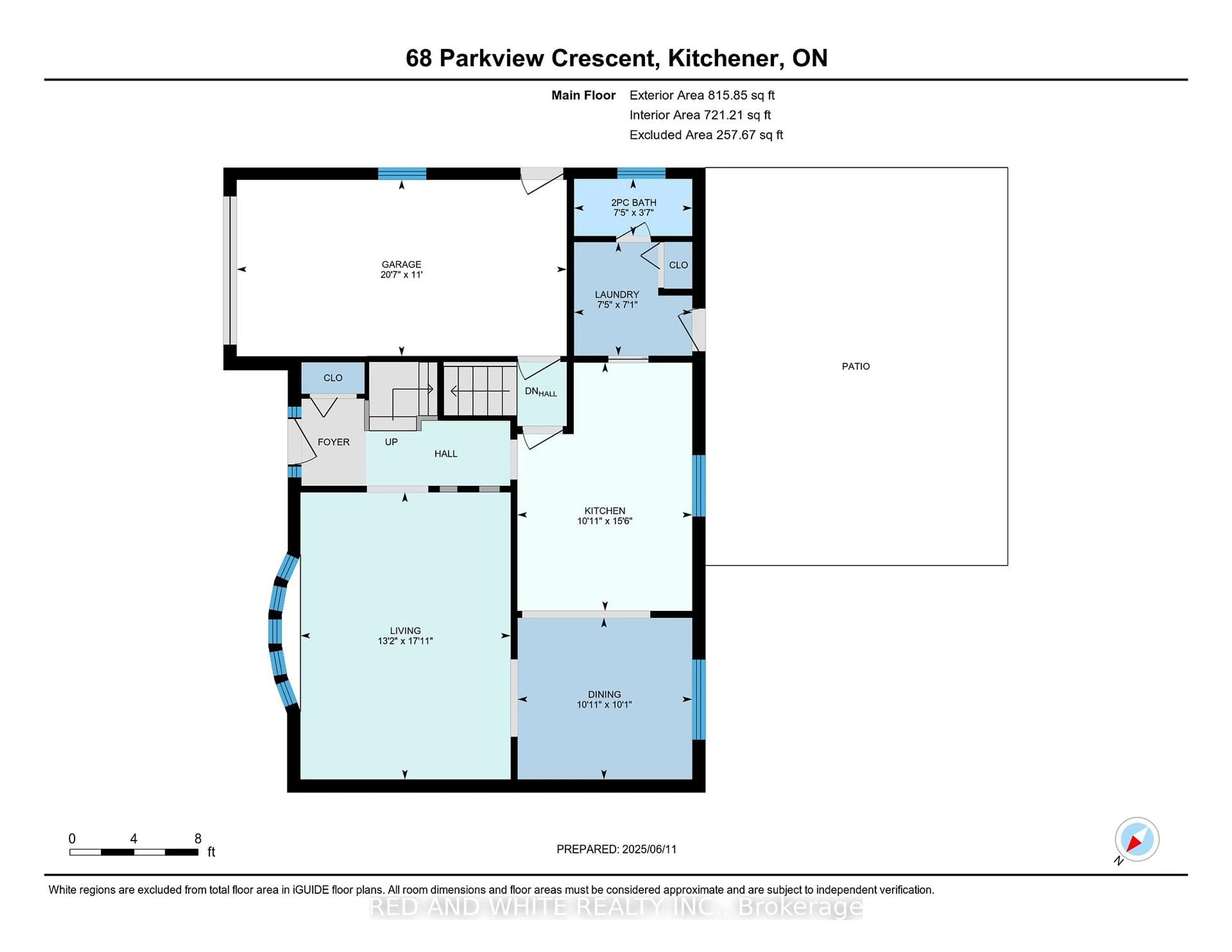 Floor plan for 68 Parkview Cres, Waterloo Ontario N2A 1L9