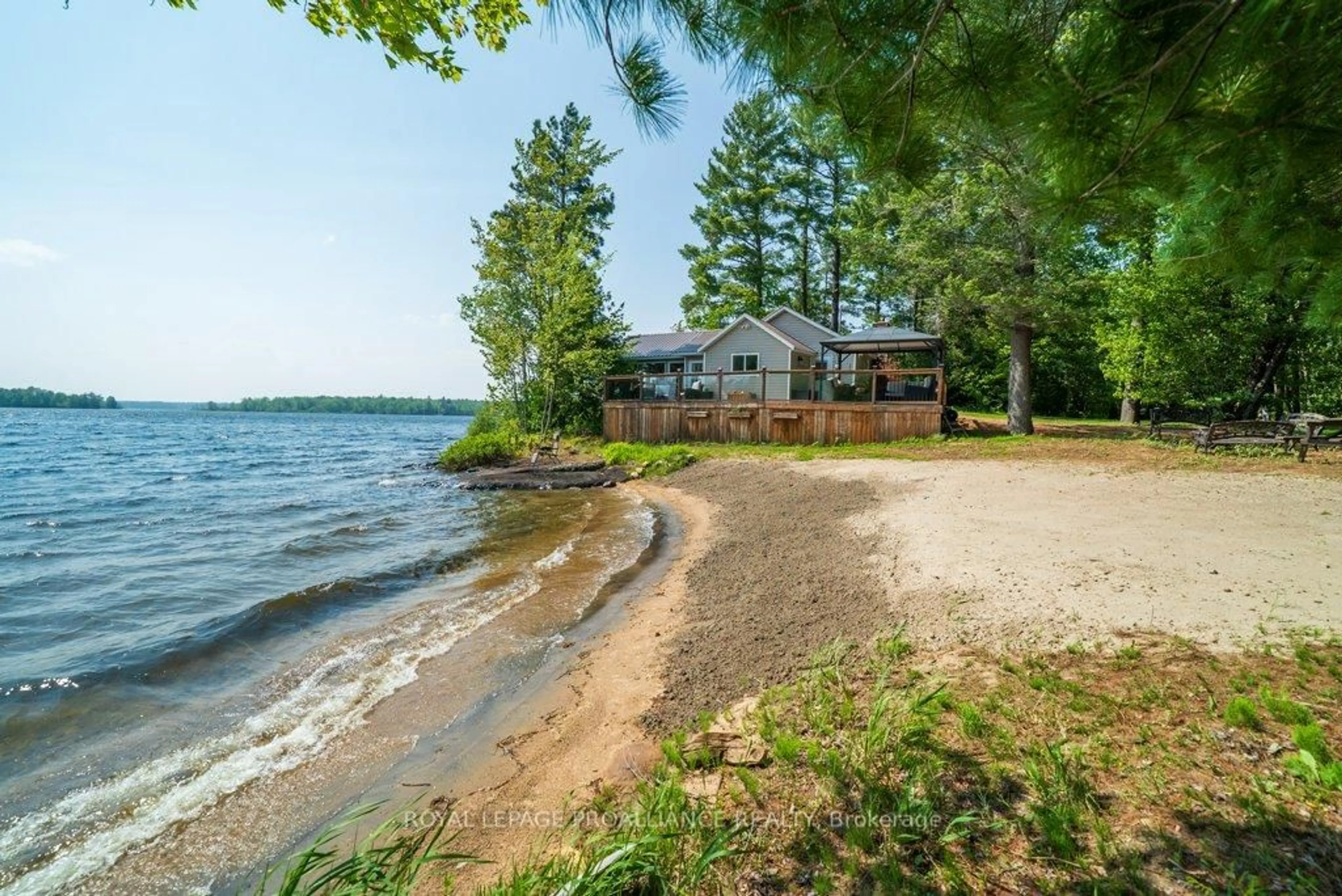 Patio, water/lake/river/ocean view for 601B HUGHES LANDING Rd, Cloyne Ontario K0H 1K0