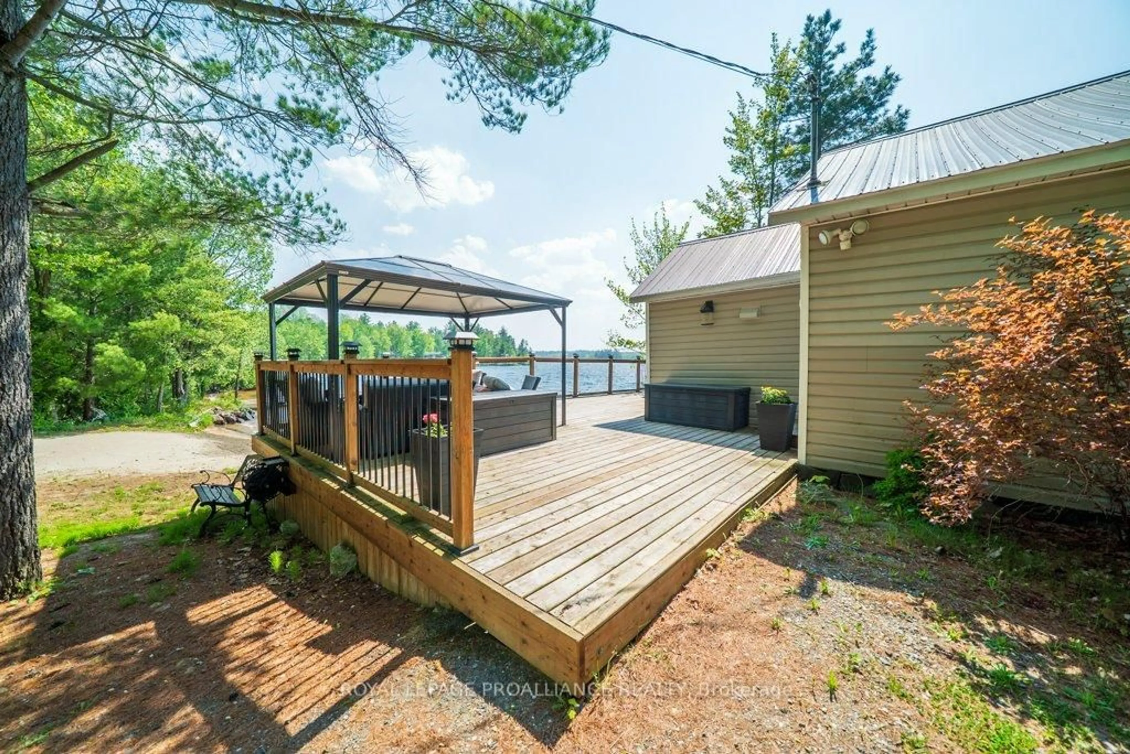 Patio, water/lake/river/ocean view for 601B HUGHES LANDING Rd, Cloyne Ontario K0H 1K0