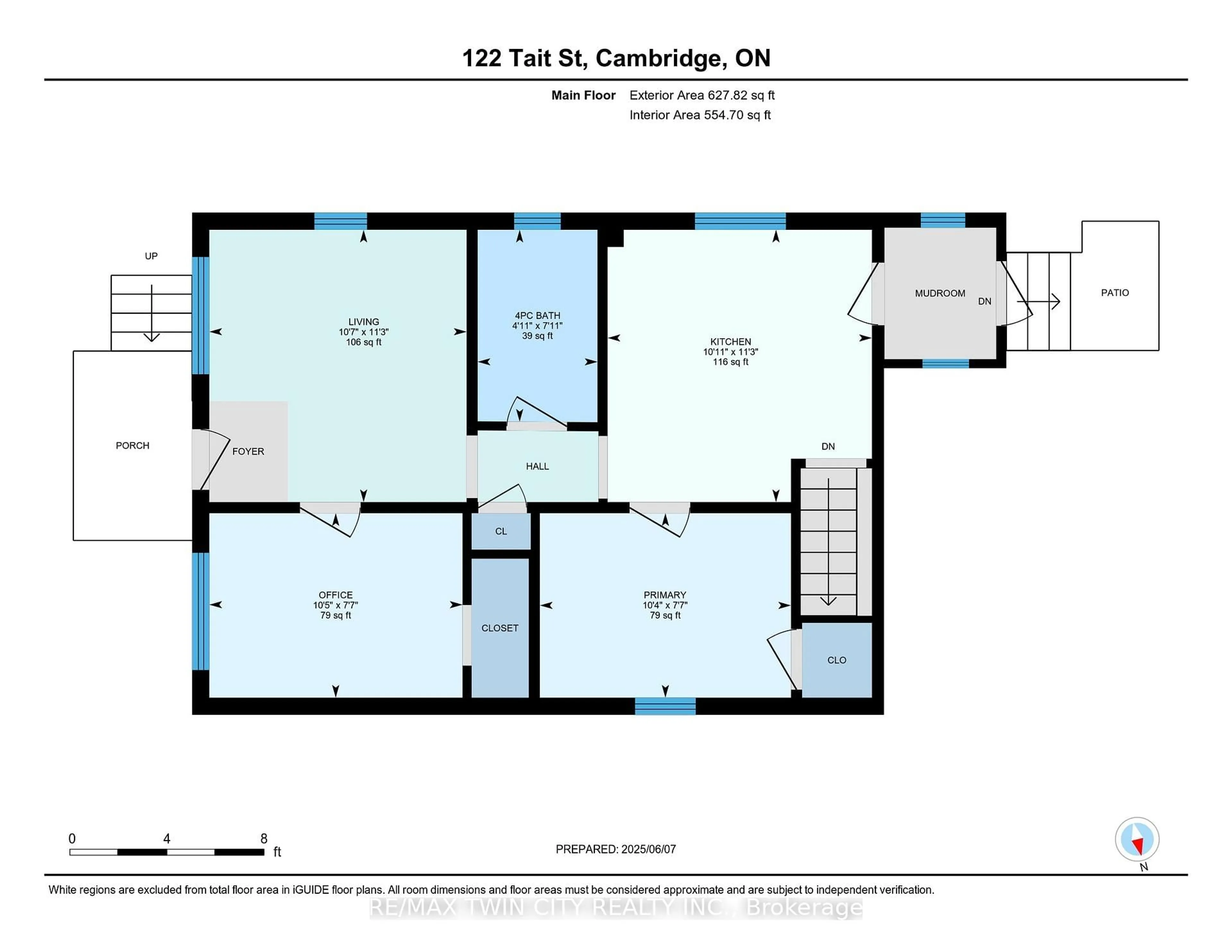 Floor plan for 122 Tait St, Cambridge Ontario N1S 3E5