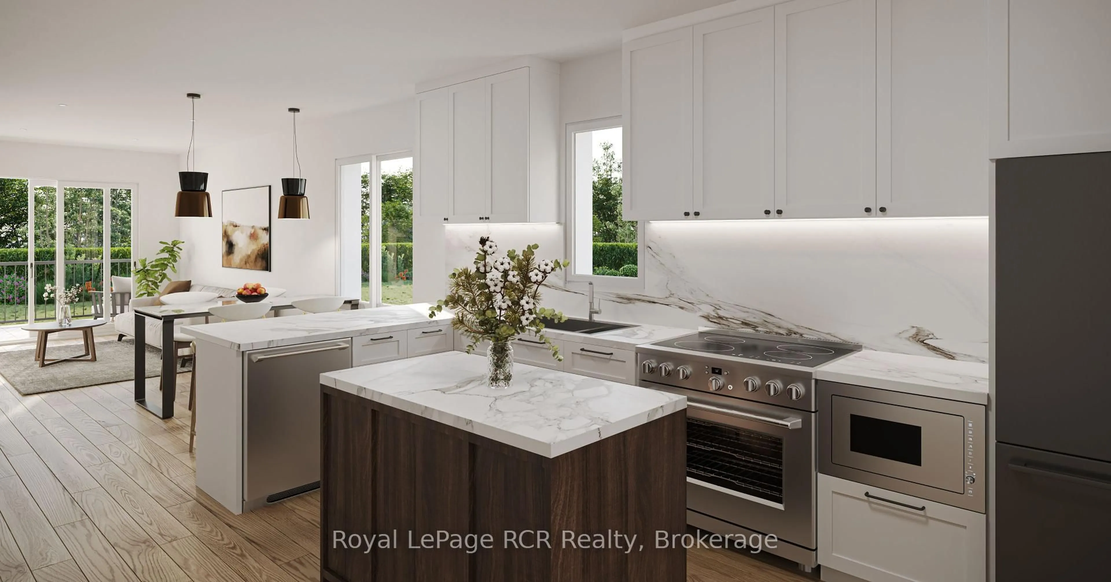 Open concept kitchen, ceramic/tile floor for 260 7TH St ##4, Hanover Ontario N4N 1G9