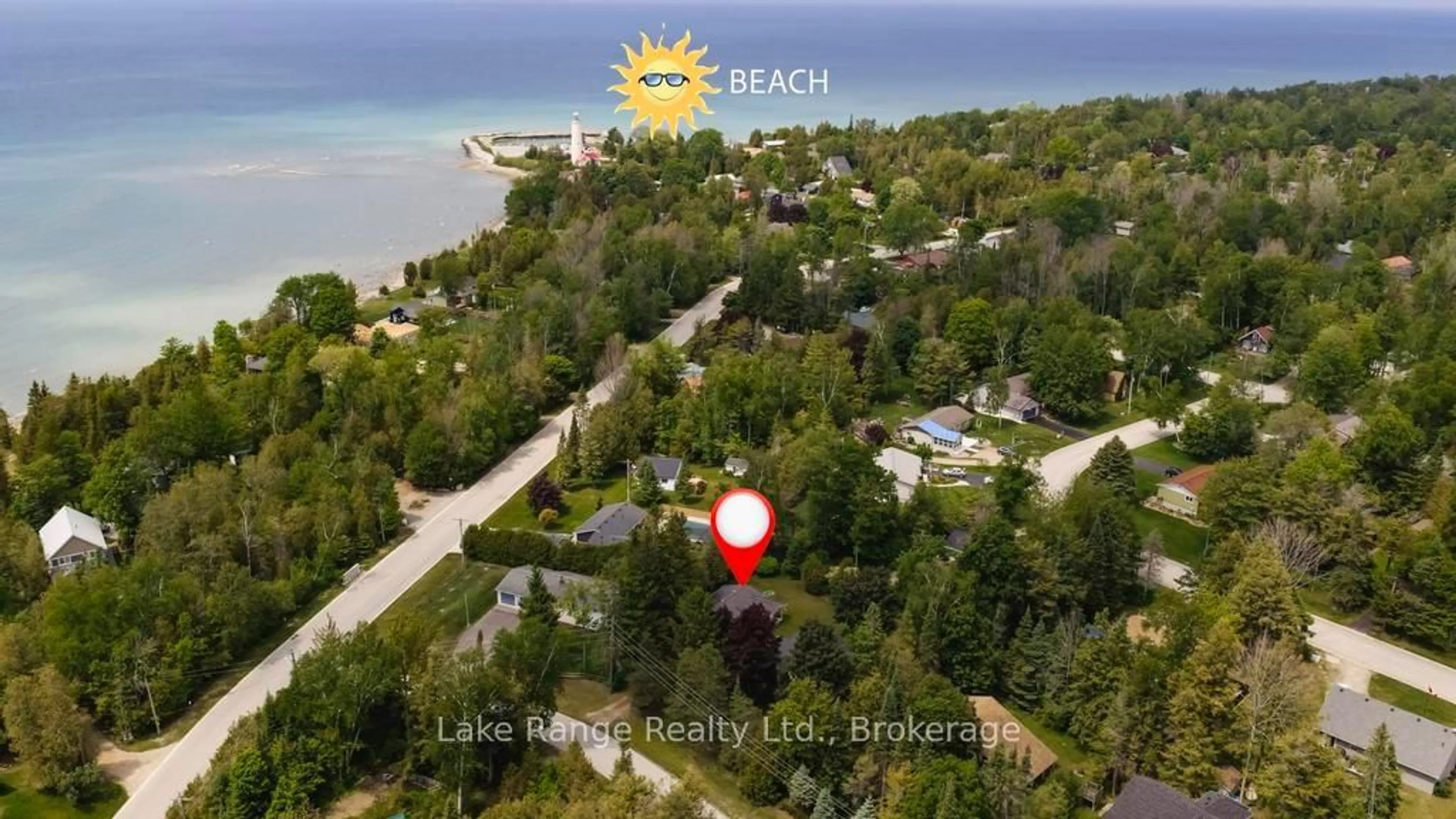 A pic from outside/outdoor area/front of a property/back of a property/a pic from drone, water/lake/river/ocean view for 330 Tyendinaga Rd, Huron-Kinloss Ontario N0G 2R0