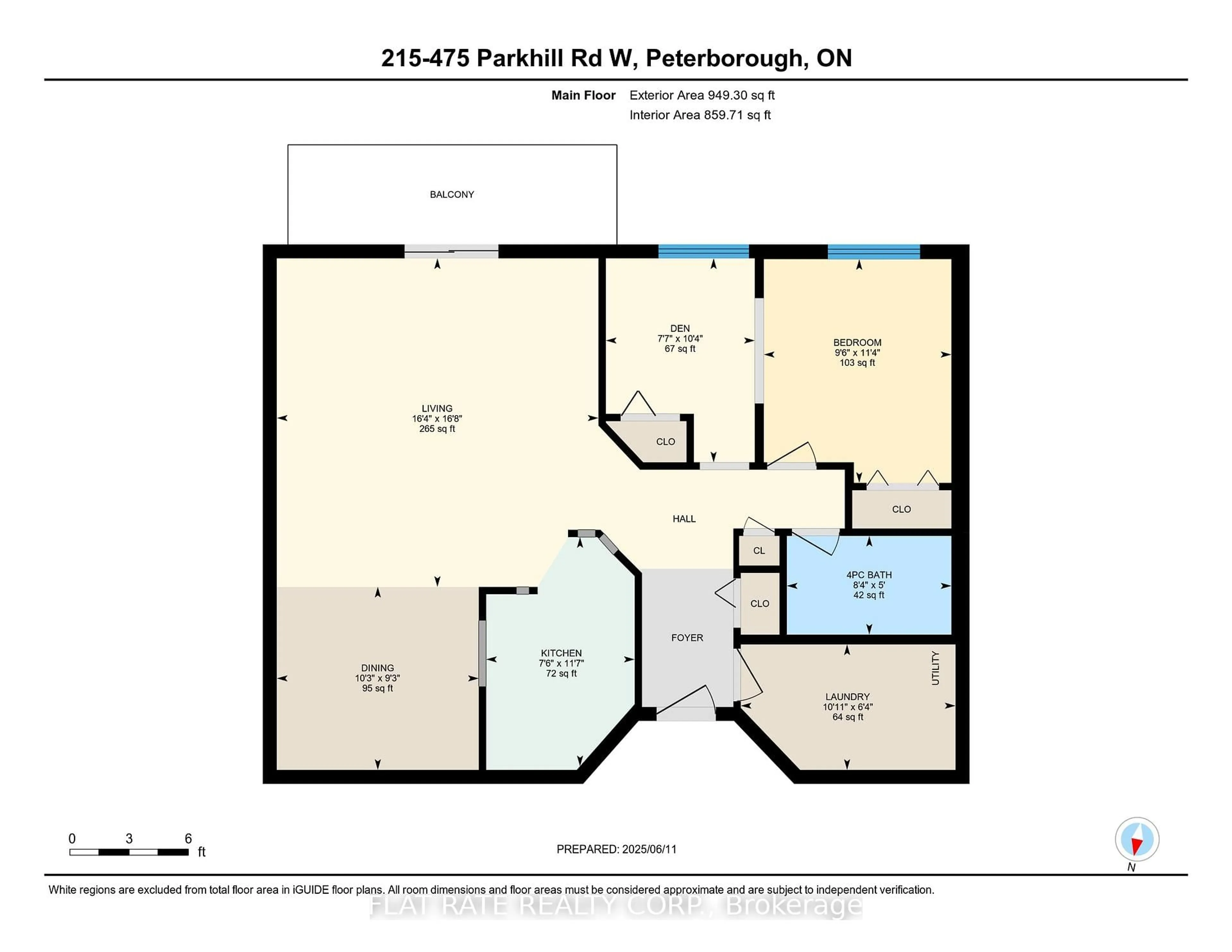 Floor plan for 475 Parkhill Rd #215, Peterborough Central Ontario K9H 7M5