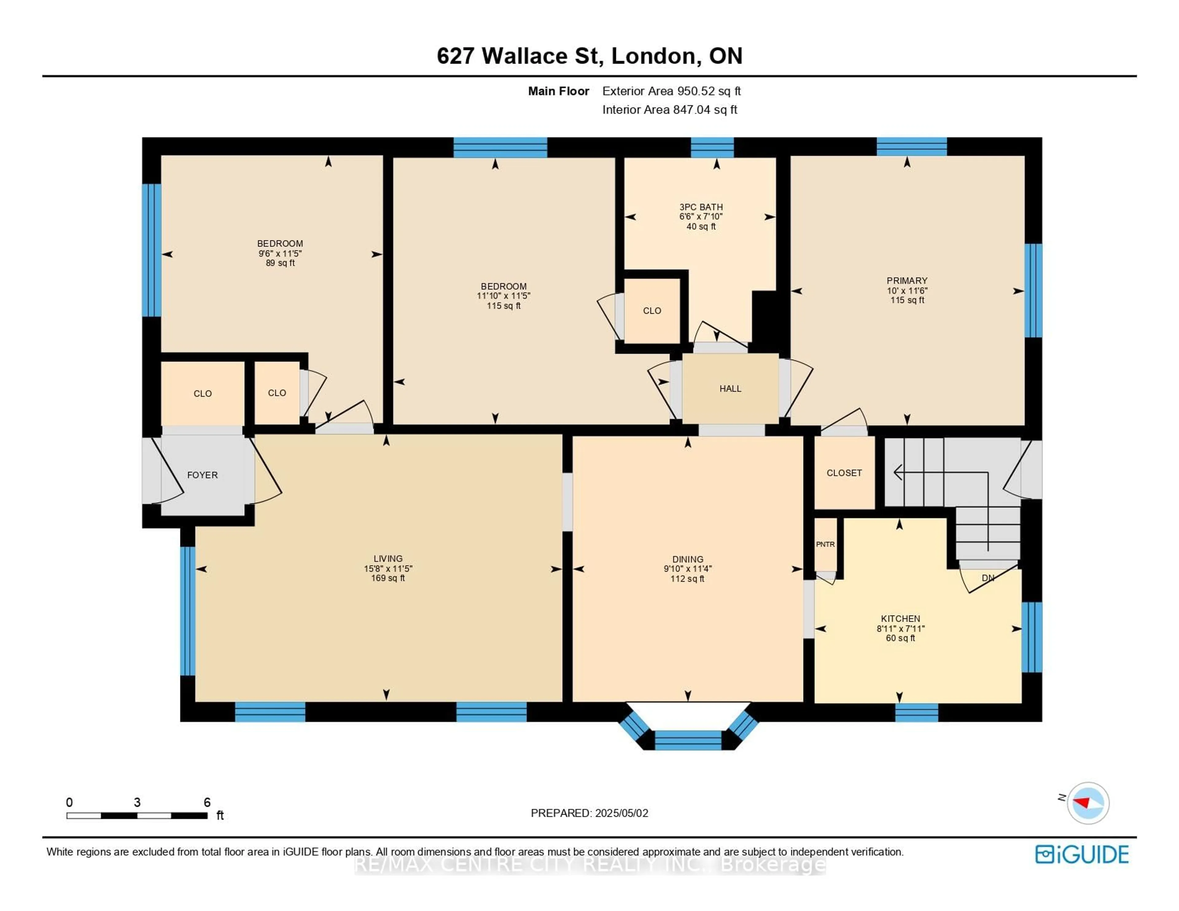 Floor plan for 627 Wallace St, London East Ontario N5Y 3R8