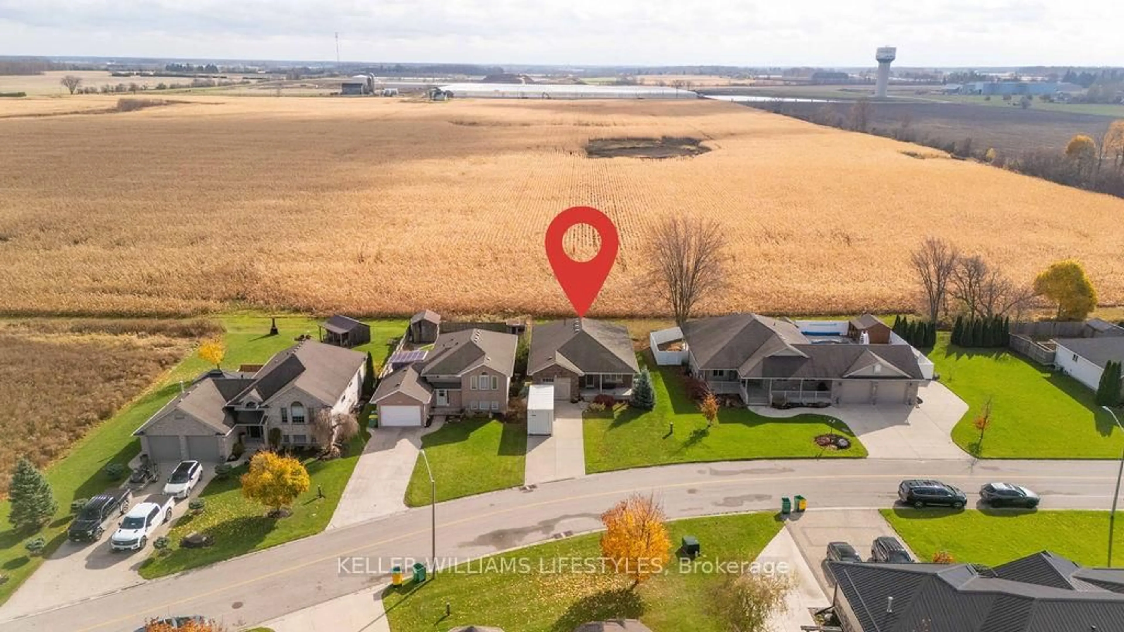 A pic from outside/outdoor area/front of a property/back of a property/a pic from drone, water/lake/river/ocean view for 295 South St, Southwest Middlesex Ontario N0L 1M0