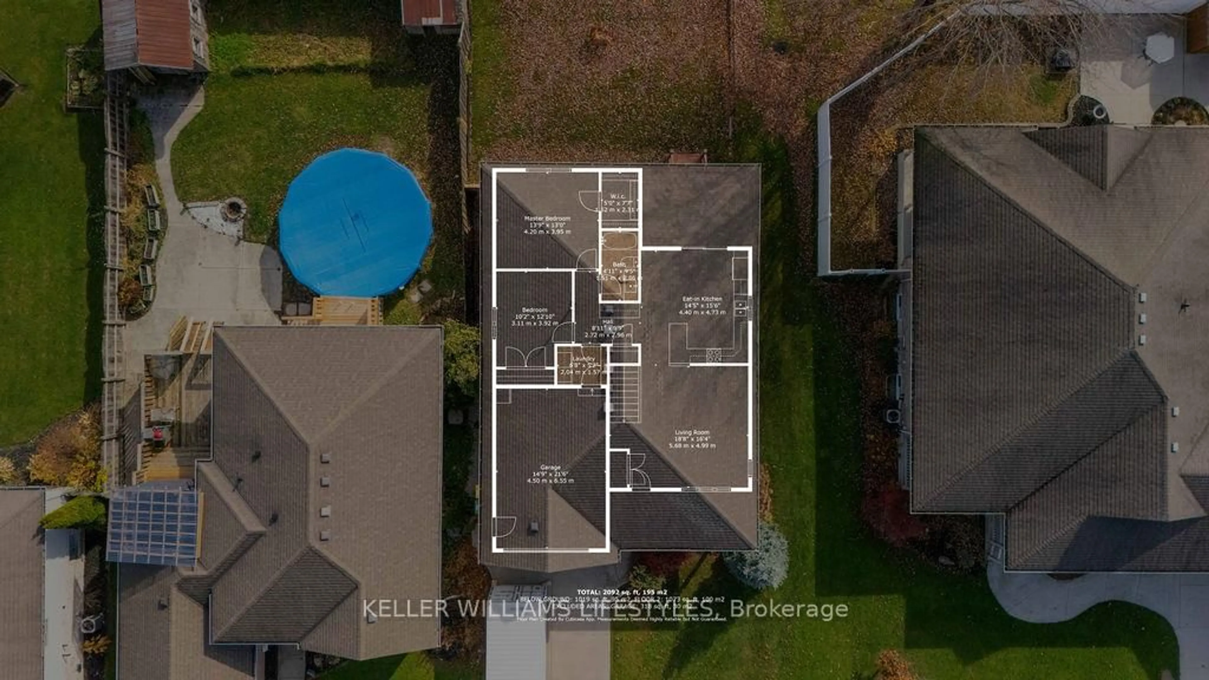 A pic from outside/outdoor area/front of a property/back of a property/a pic from drone, unknown for 295 South St, Southwest Middlesex Ontario N0L 1M0