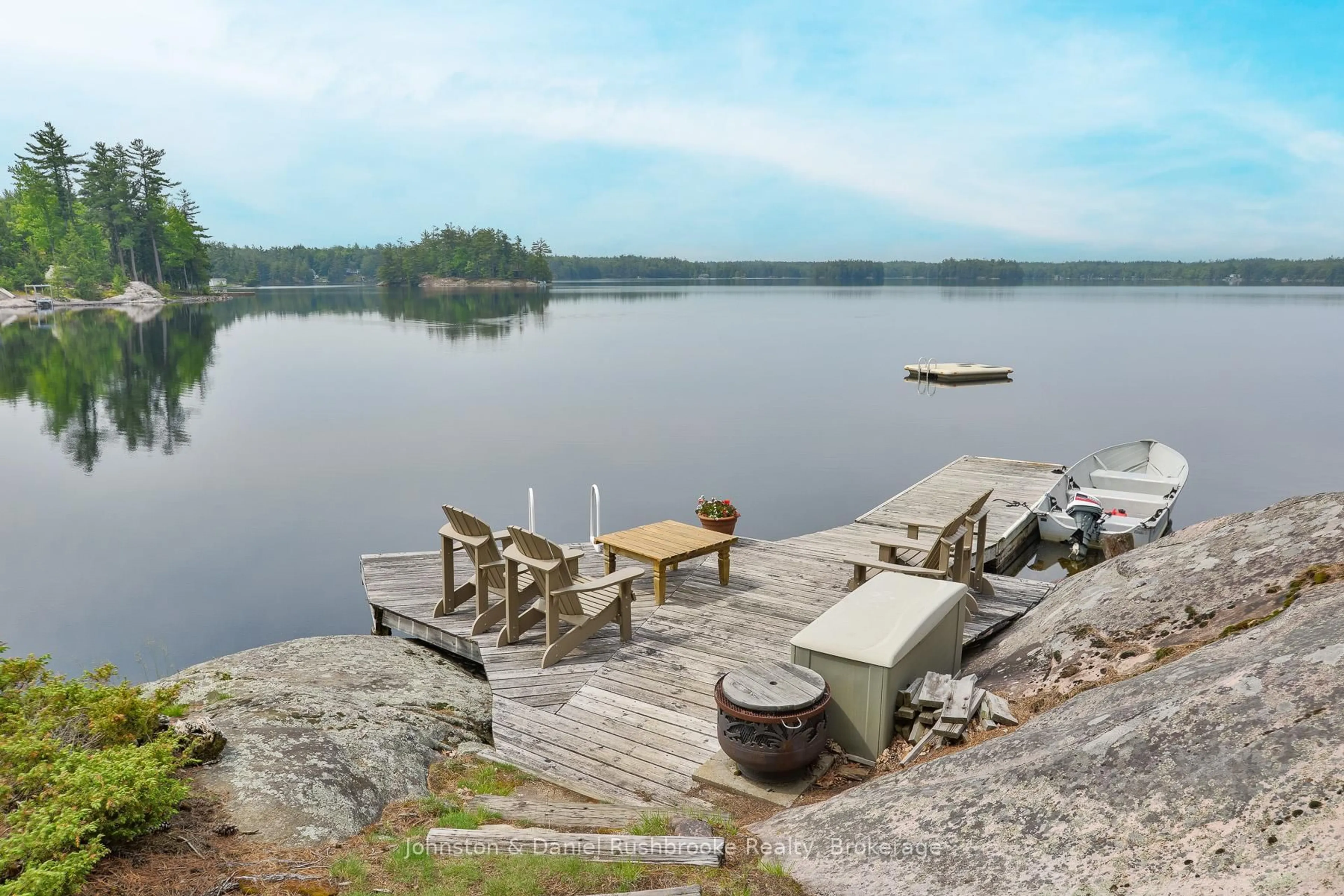 Patio, water/lake/river/ocean view for 12 Kapikog Lake Water, The Archipelago Ontario P0C 1H0