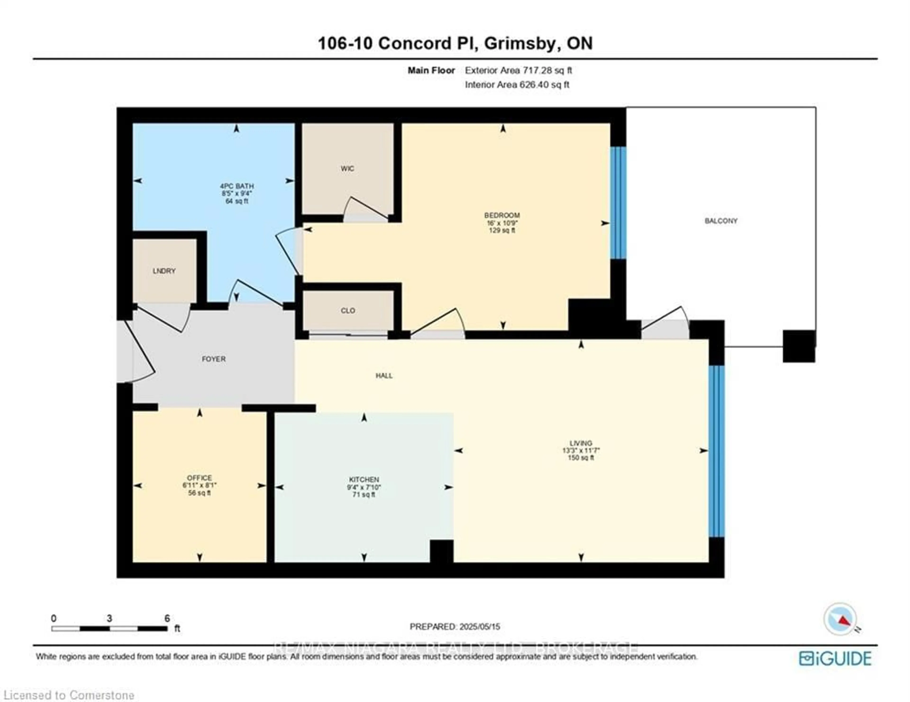 Floor plan for 10 Concord Pl #106, Grimsby Ontario L3M 0G6