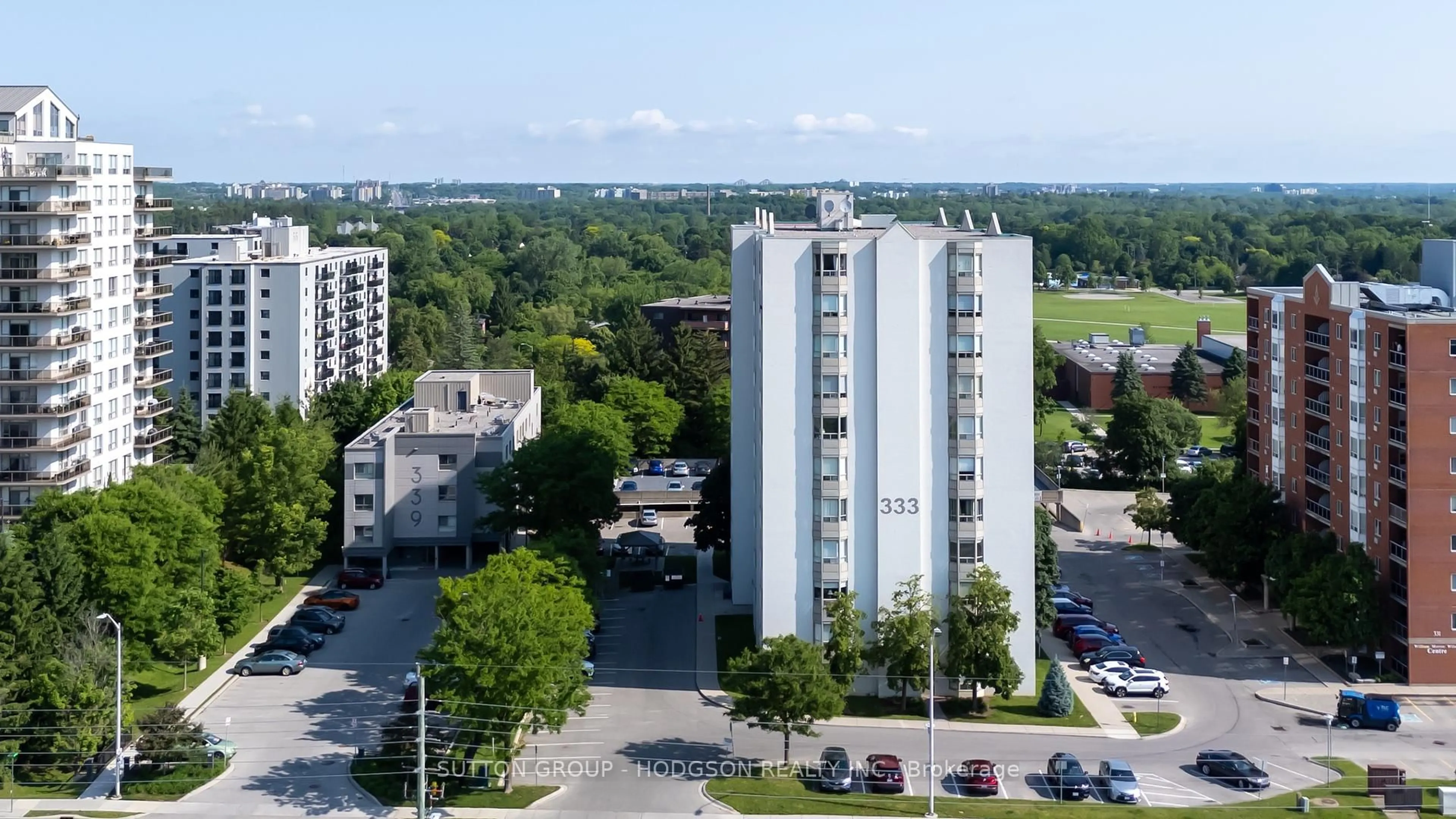 A pic from outside/outdoor area/front of a property/back of a property/a pic from drone, city buildings view from balcony for 333 Commissioners Rd #206, London South Ontario N6J 4X7