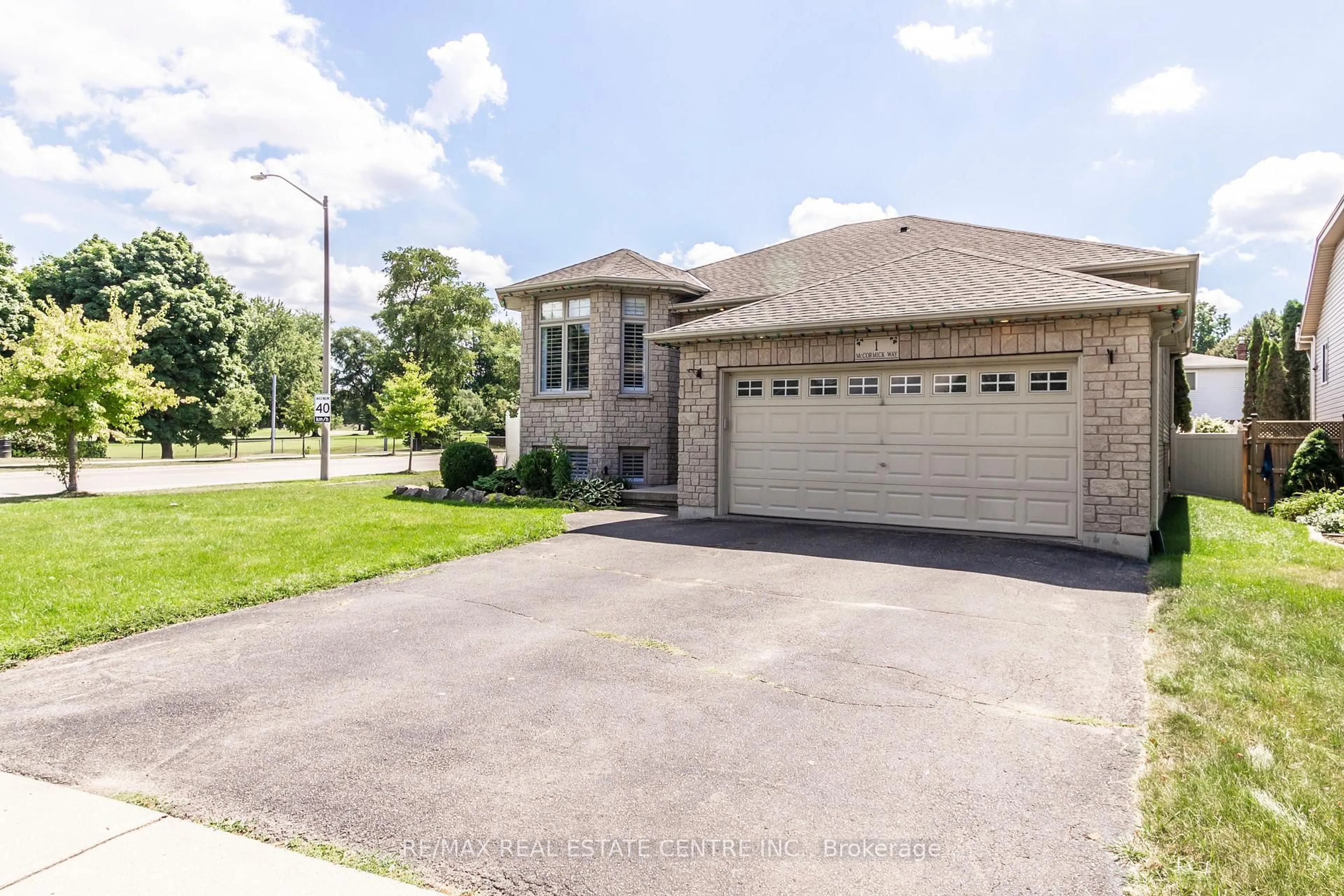 Home with brick exterior material, street for 1 Mccormick Way, Brantford Ontario N3V 1E6