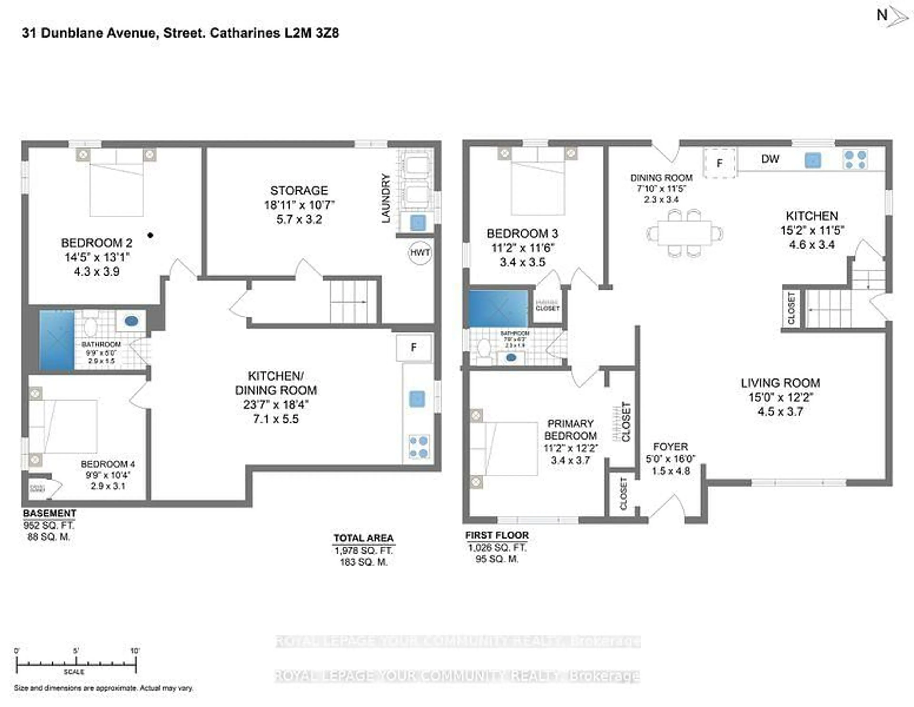 Floor plan for 31 Dunblane Ave, St. Catharines Ontario L2M 3Z8