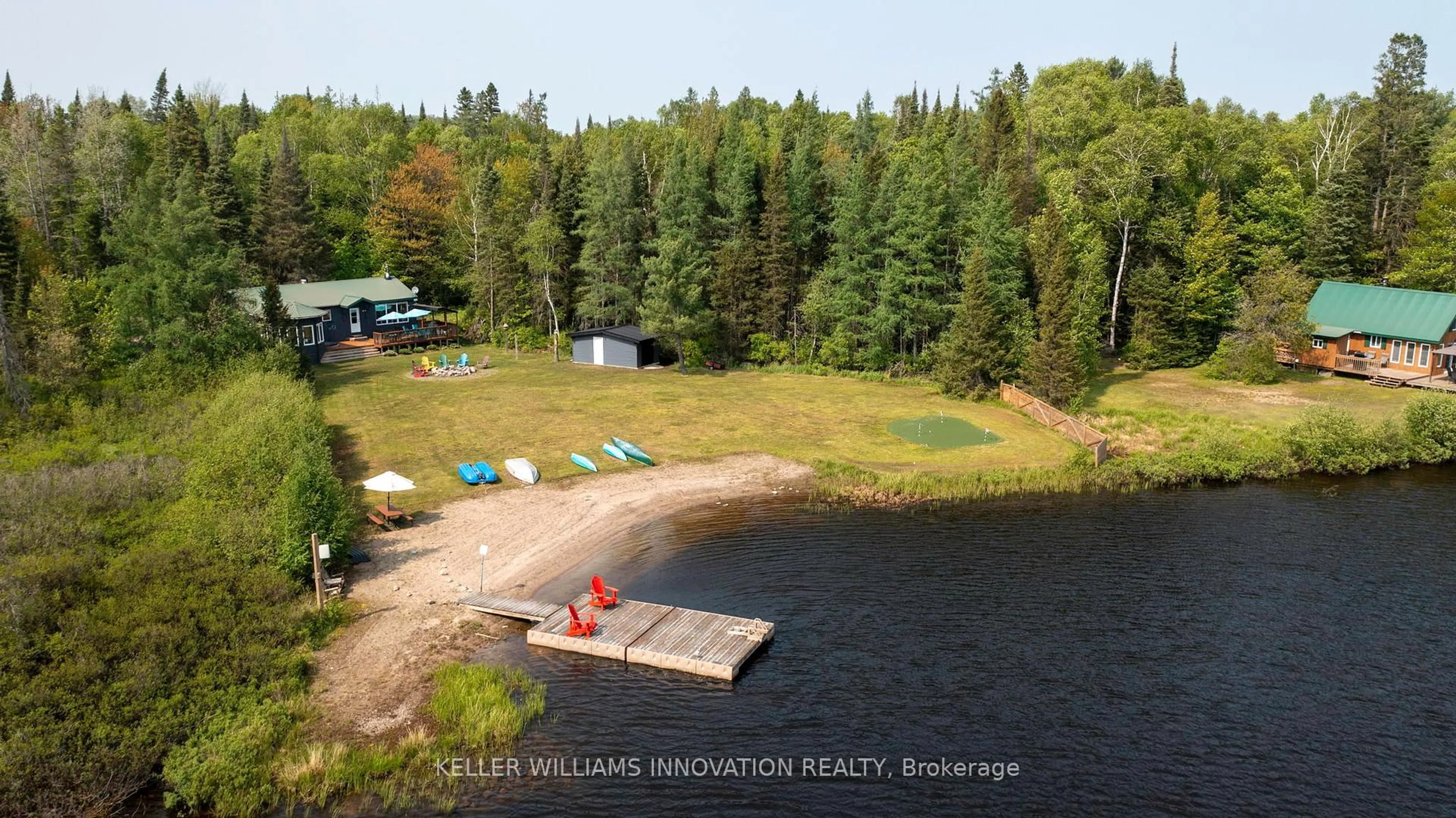 A pic from outside/outdoor area/front of a property/back of a property/a pic from drone, water/lake/river/ocean view for 790 DEER LAKE Rd, Parry Sound Remote Area Ontario P0A 1Z0