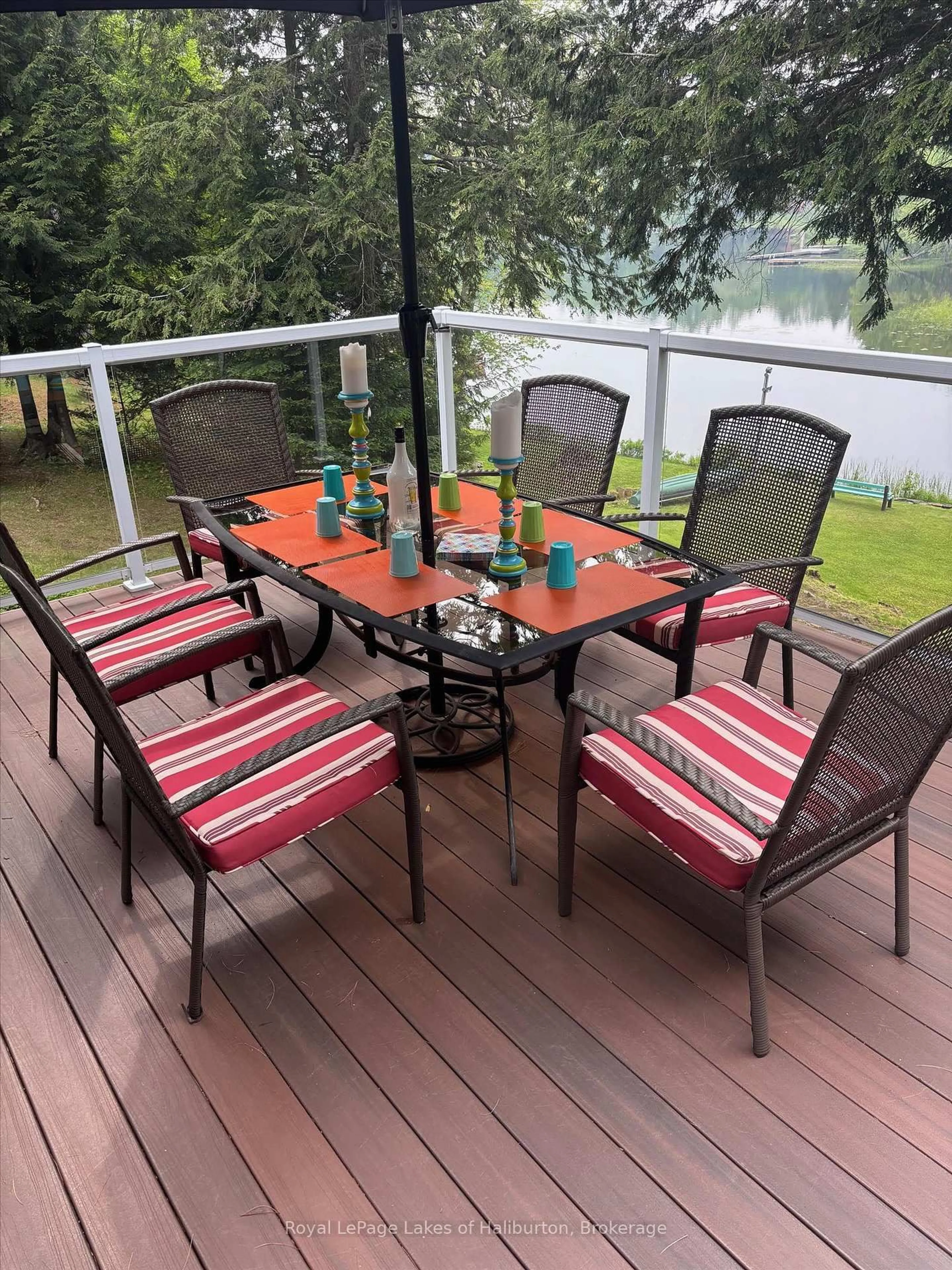 Patio, water/lake/river/ocean view for 1093 Lamar Dr, Algonquin Highlands Ontario K0M 1S0
