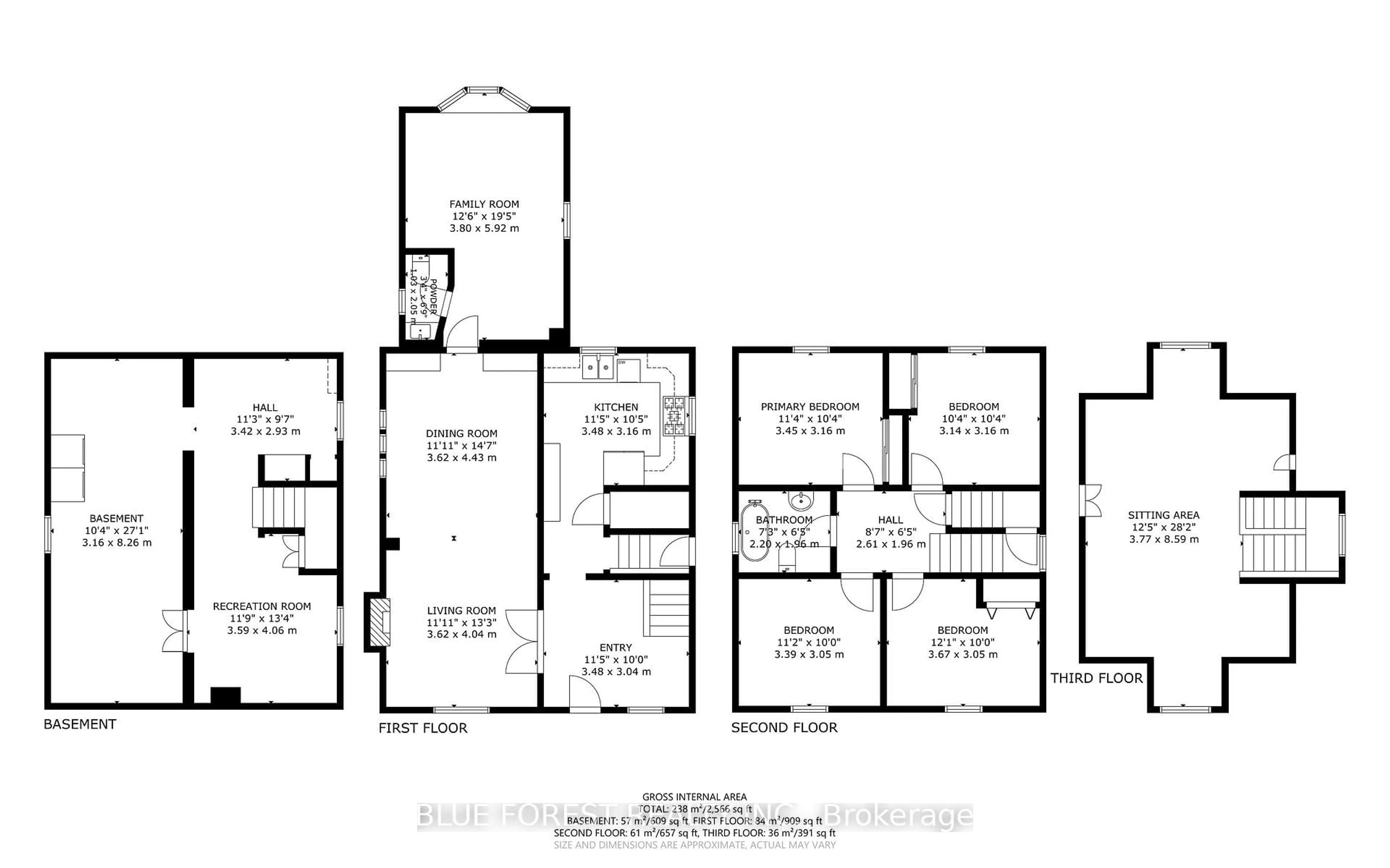 Floor plan for 44 Windsor Ave, London South Ontario N6C 1Z7