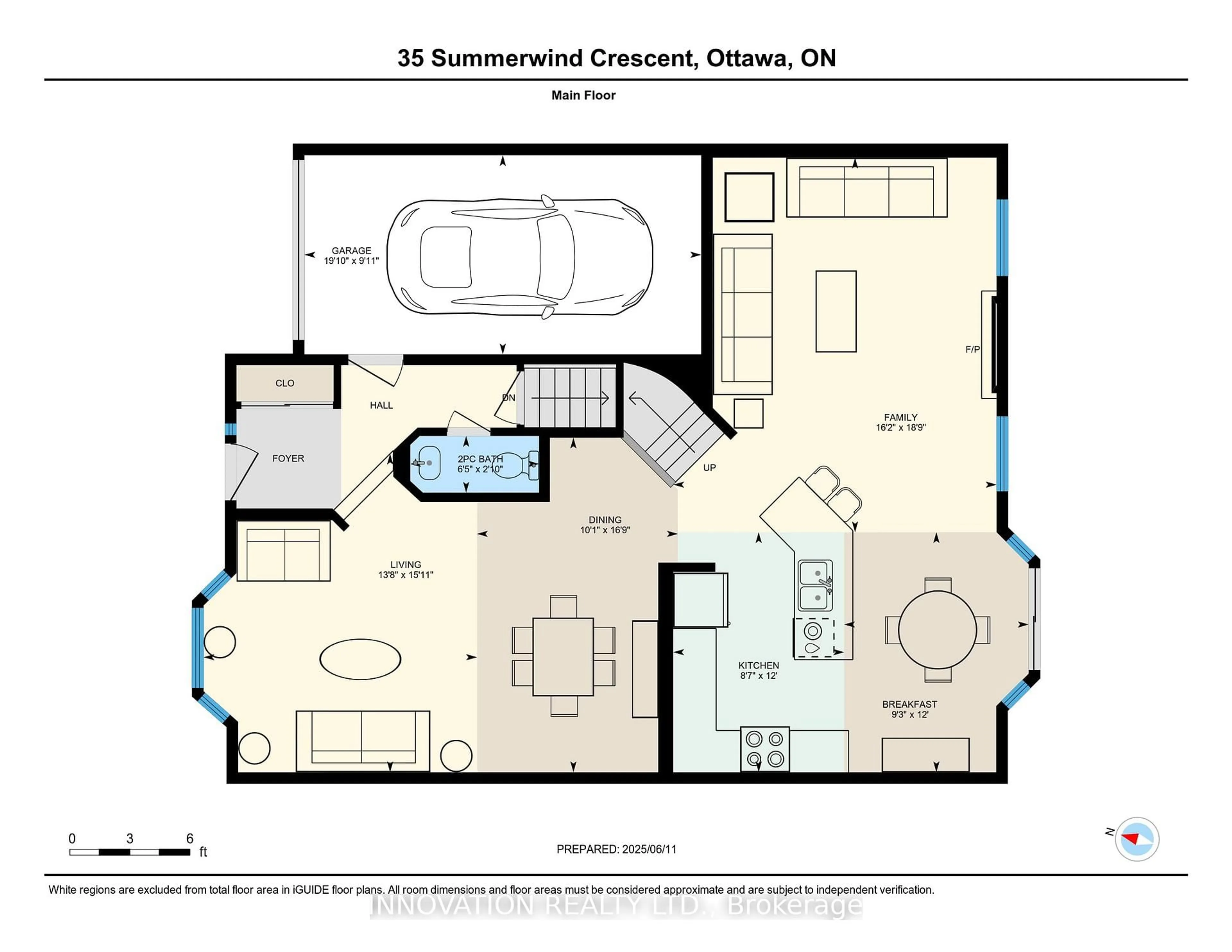 Floor plan for 35 Summerwind Cres, Ottawa Ontario K2G 6G5