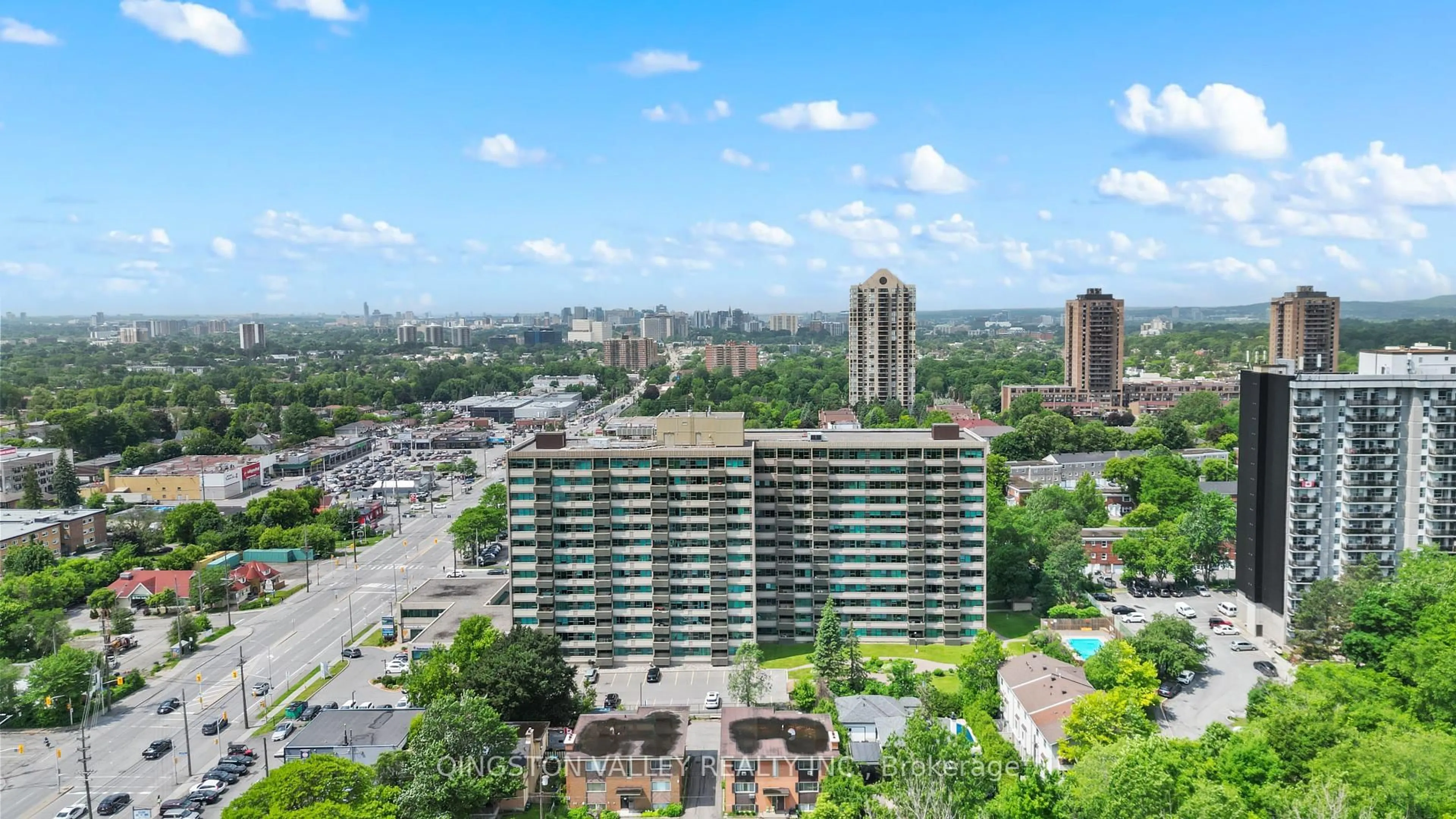 A pic from outside/outdoor area/front of a property/back of a property/a pic from drone, city buildings view from balcony for 555 BRITTANY Dr #404, Ottawa Ontario K1K 4C5