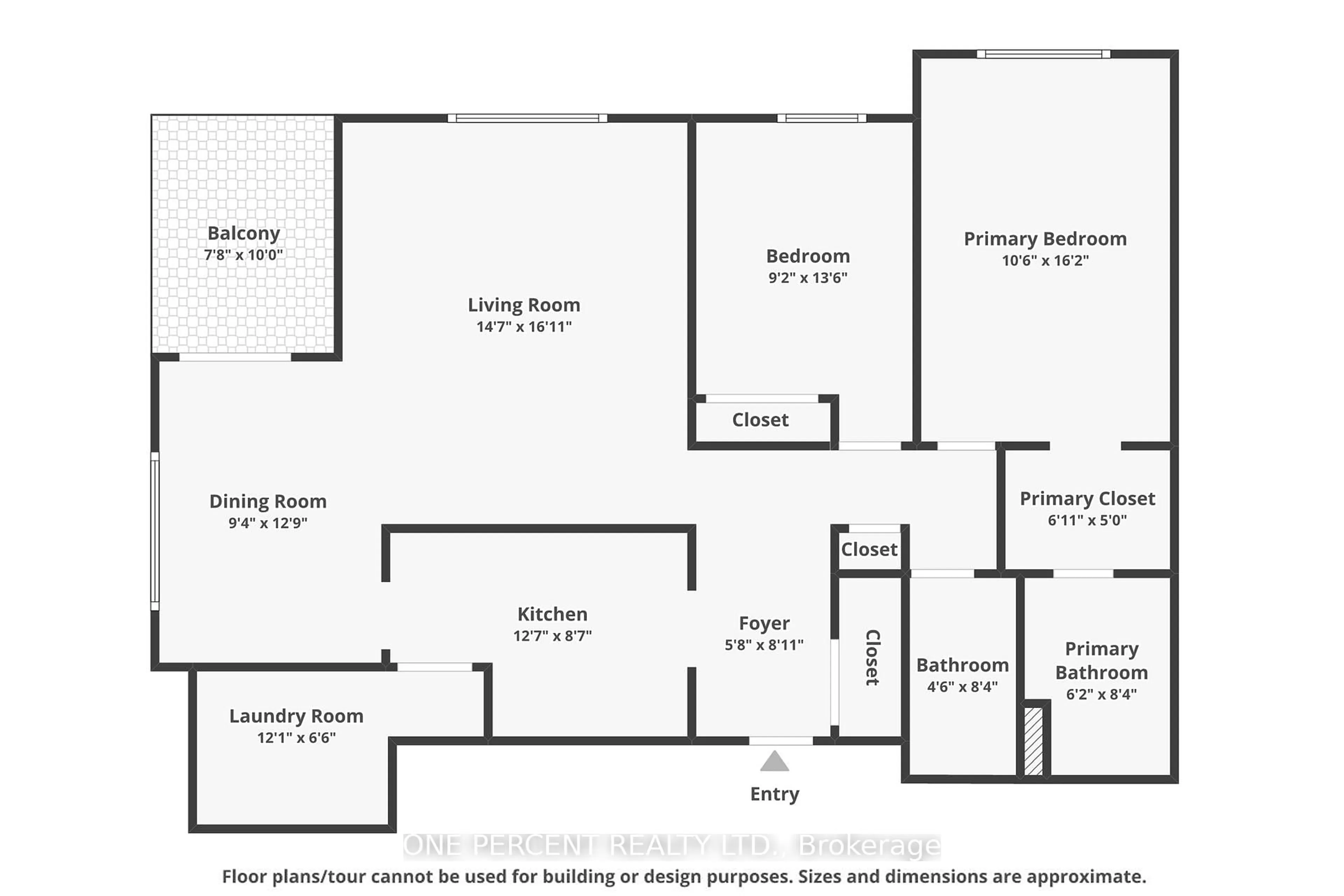 Floor plan for 215 Parkdale Ave #610, Ottawa Ontario K1Y 4T8